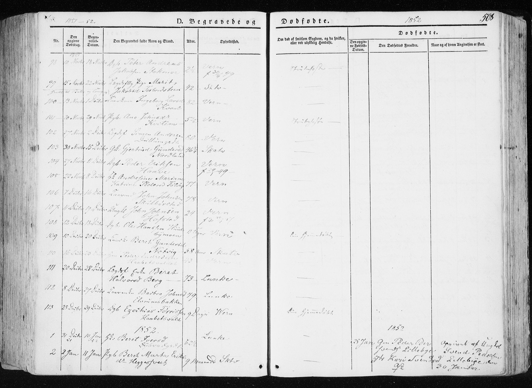Ministerialprotokoller, klokkerbøker og fødselsregistre - Nord-Trøndelag, SAT/A-1458/709/L0074: Parish register (official) no. 709A14, 1845-1858, p. 508