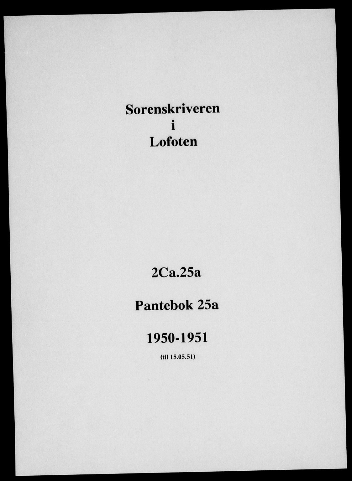 Lofoten sorenskriveri, SAT/A-0017/1/2/2C/L0025a: Mortgage book no. 25a, 1950-1951