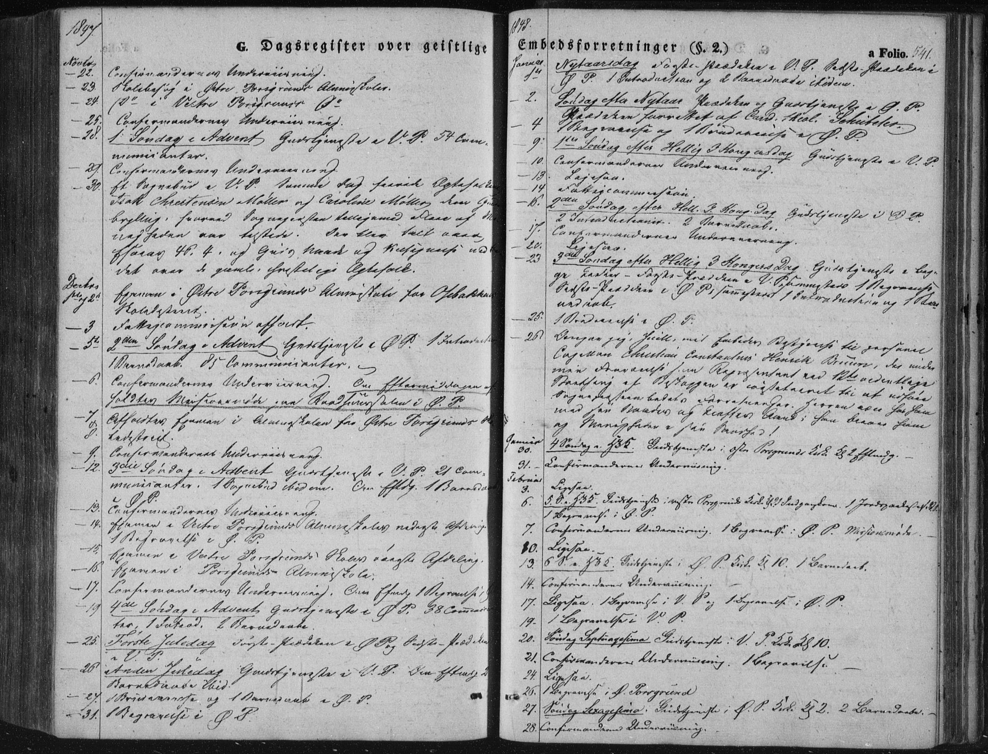 Porsgrunn kirkebøker , SAKO/A-104/F/Fa/L0006: Parish register (official) no. 6, 1841-1857, p. 541