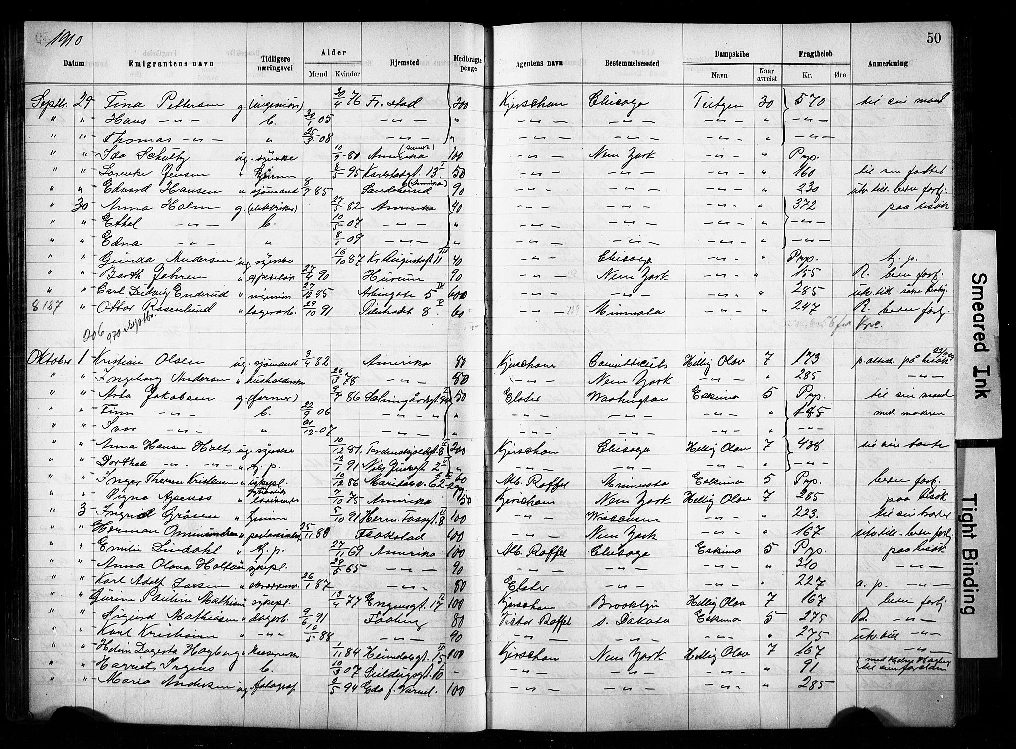 Oslo politidistrikt, AV/SAO-A-10085/E/Ee/Eef/L0029: Emigrantprotokoll, 1910-1913, p. 50