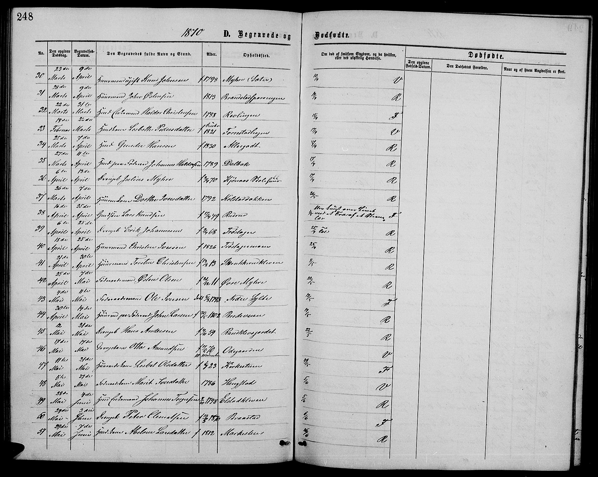 Ringebu prestekontor, AV/SAH-PREST-082/H/Ha/Hab/L0004: Parish register (copy) no. 4, 1867-1879, p. 248