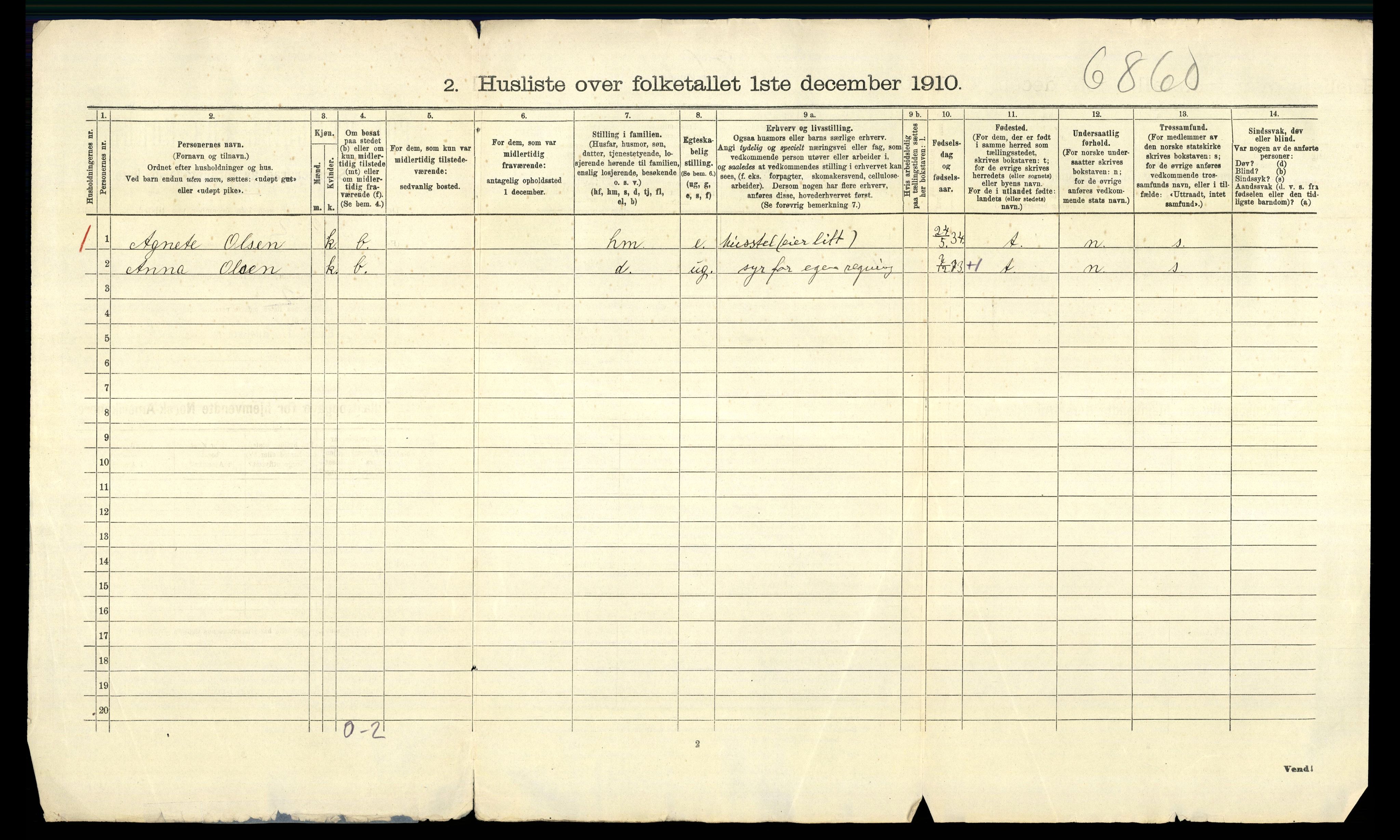 RA, 1910 census for Ringsaker, 1910, p. 2026