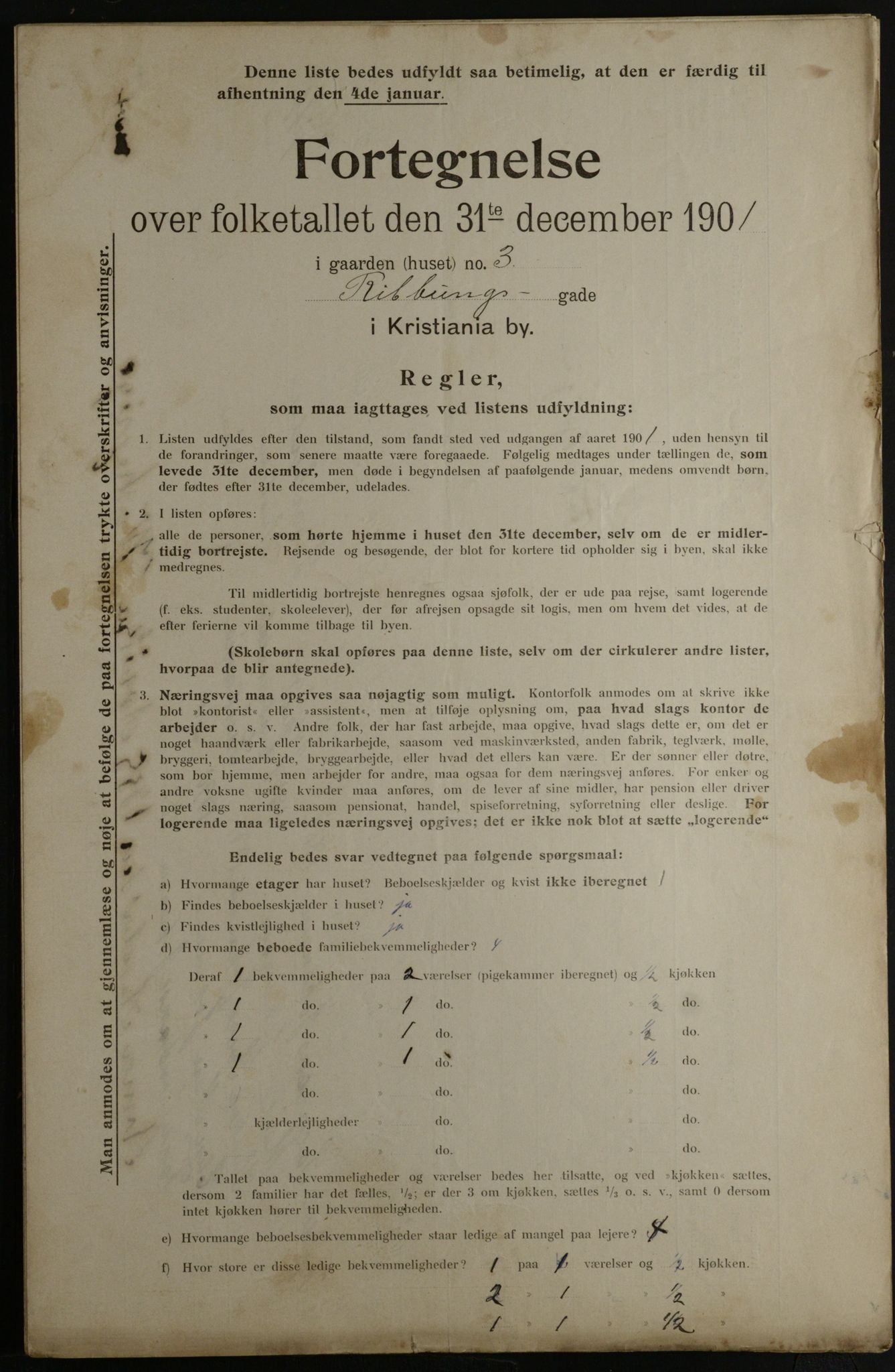 OBA, Municipal Census 1901 for Kristiania, 1901, p. 12714