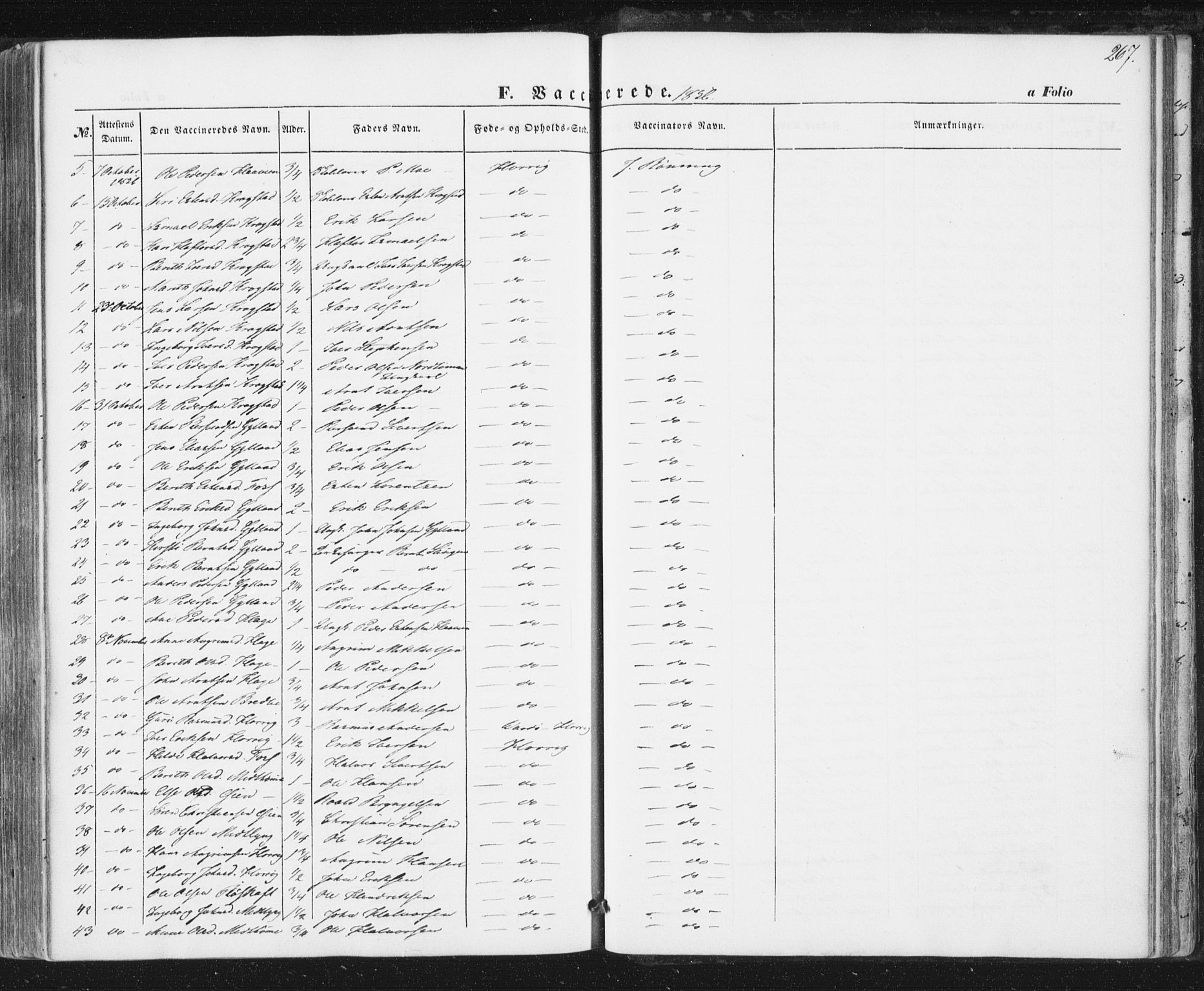 Ministerialprotokoller, klokkerbøker og fødselsregistre - Sør-Trøndelag, SAT/A-1456/692/L1103: Parish register (official) no. 692A03, 1849-1870, p. 267