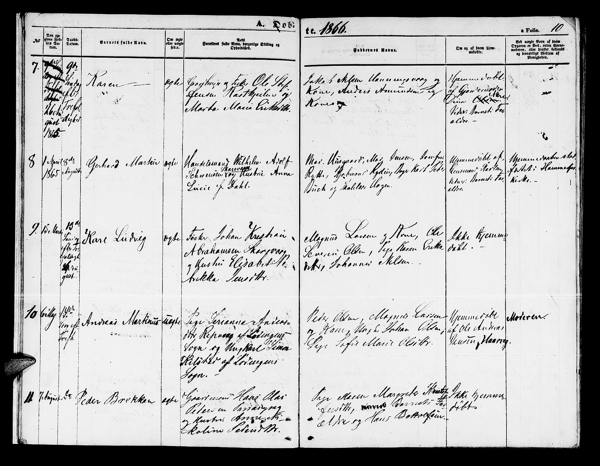 Måsøy sokneprestkontor, AV/SATØ-S-1348/H/Hb/L0003klokker: Parish register (copy) no. 3, 1861-1886, p. 10