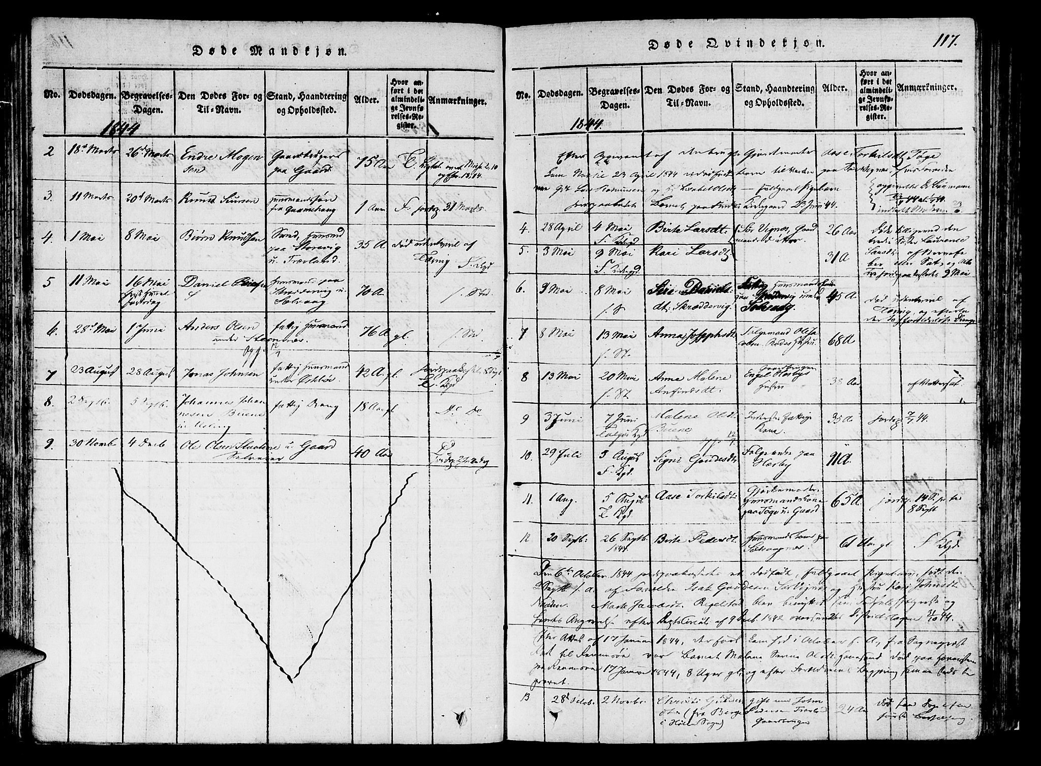 Finnøy sokneprestkontor, SAST/A-101825/H/Ha/Haa/L0006: Parish register (official) no. A 6, 1816-1846, p. 117