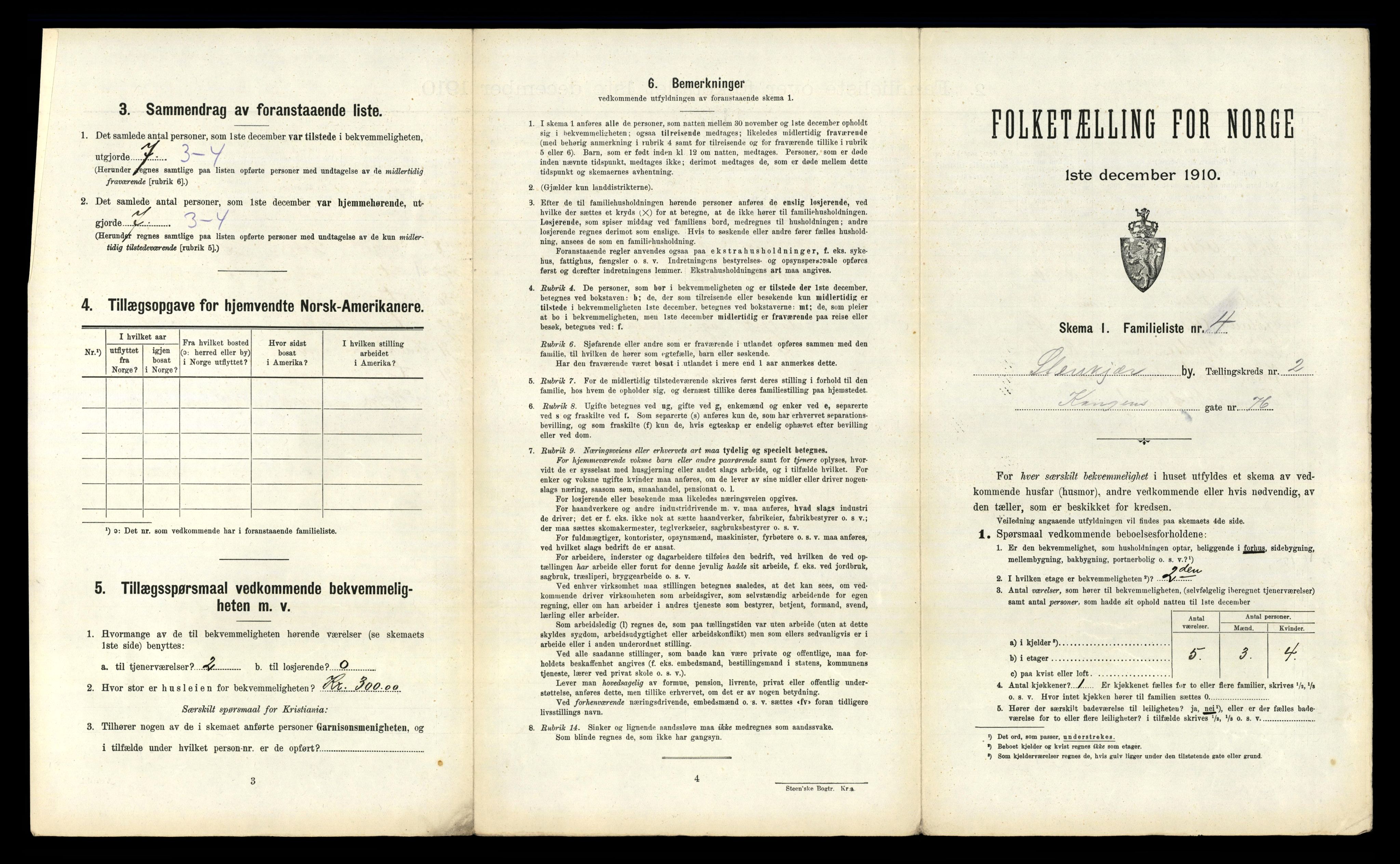 RA, 1910 census for Steinkjer, 1910, p. 32