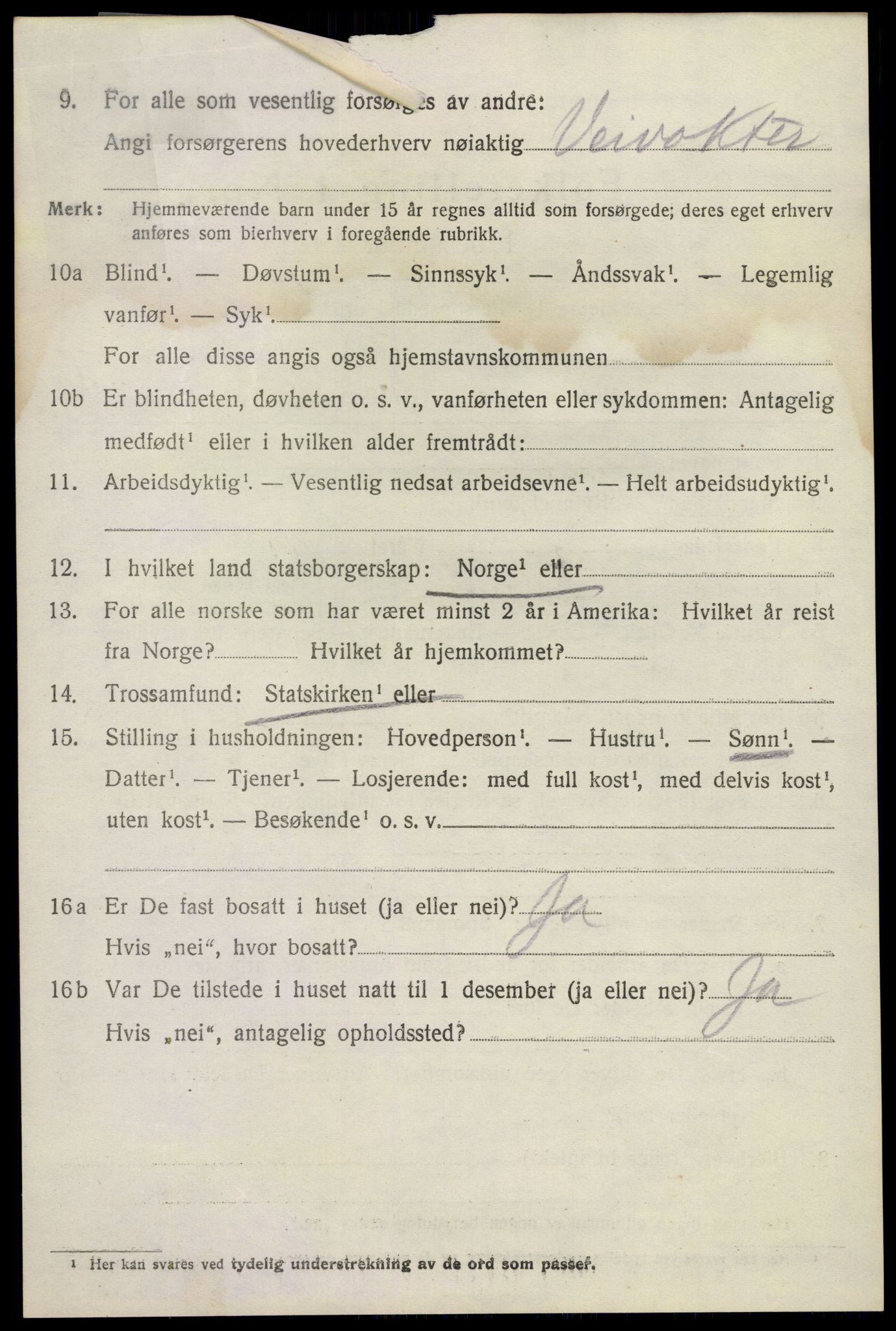 SAKO, 1920 census for Sandeherred, 1920, p. 12525