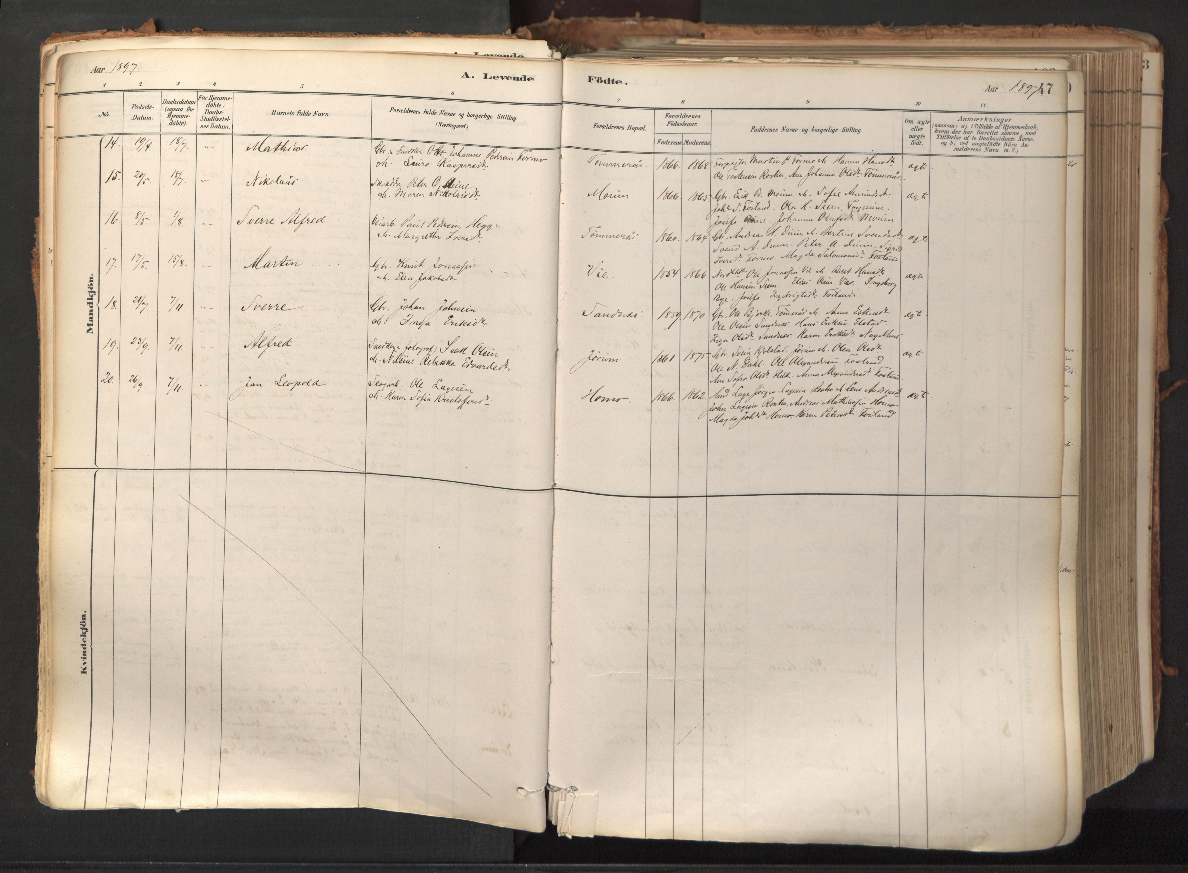 Ministerialprotokoller, klokkerbøker og fødselsregistre - Nord-Trøndelag, SAT/A-1458/758/L0519: Parish register (official) no. 758A04, 1880-1926, p. 47