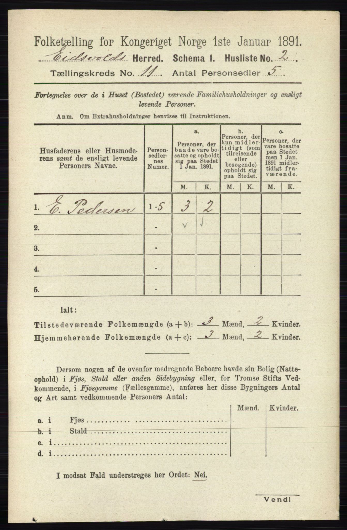 RA, 1891 census for 0237 Eidsvoll, 1891, p. 7578