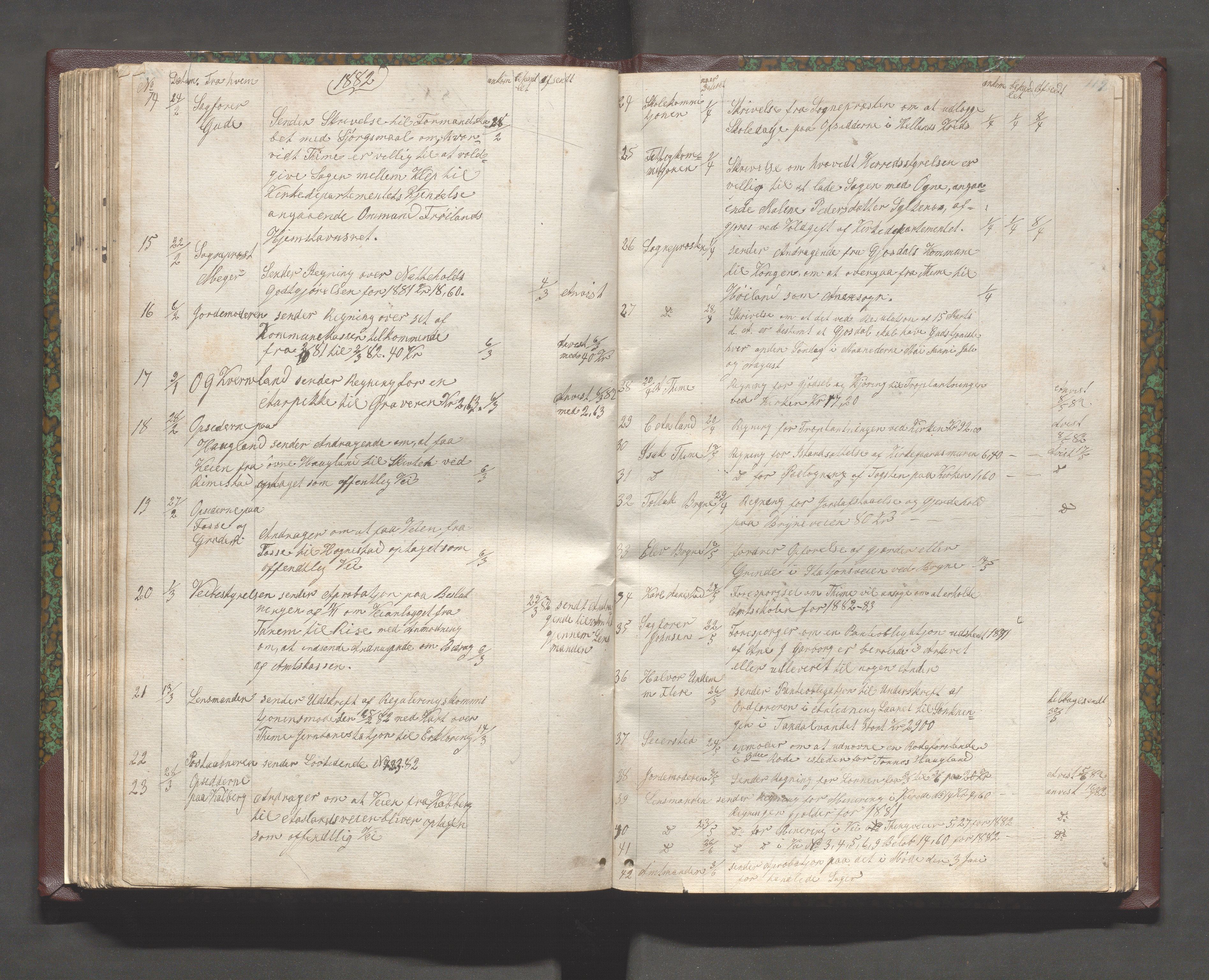 Time kommune - Formannskapet, IKAR/K-100592/C/Ca/L0001: Journal, 1837-1894, p. 119