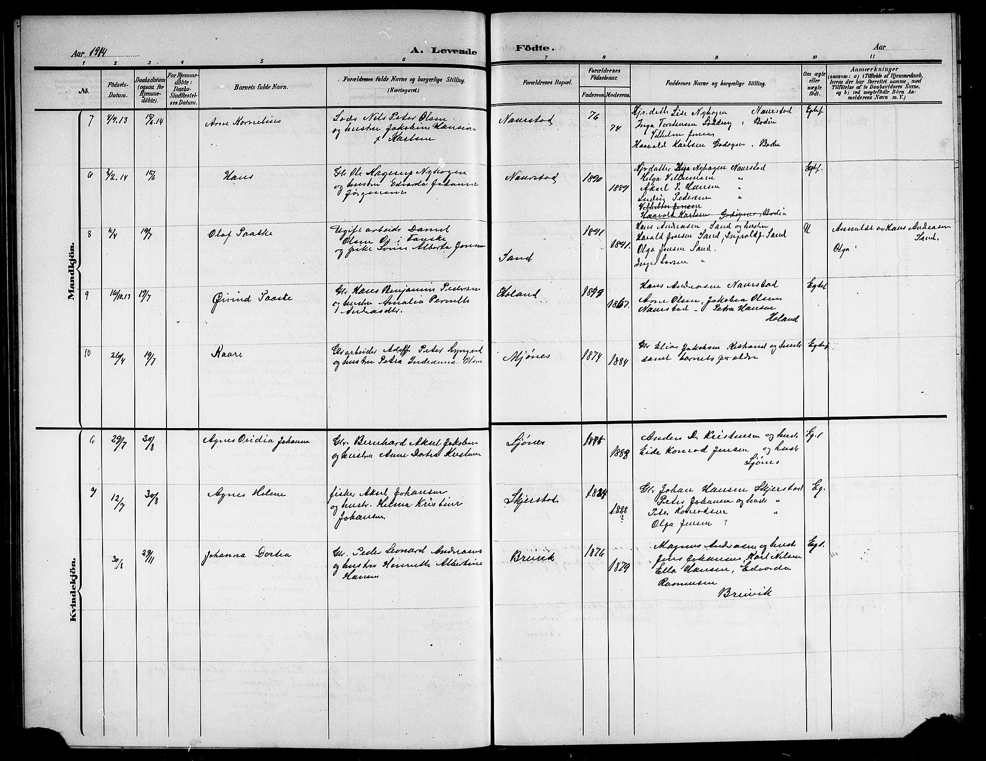 Ministerialprotokoller, klokkerbøker og fødselsregistre - Nordland, AV/SAT-A-1459/852/L0756: Parish register (copy) no. 852C07, 1902-1916