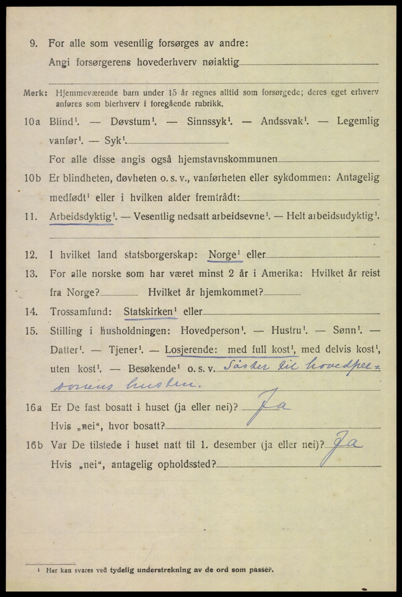 SAH, 1920 census for Elverum, 1920, p. 4037