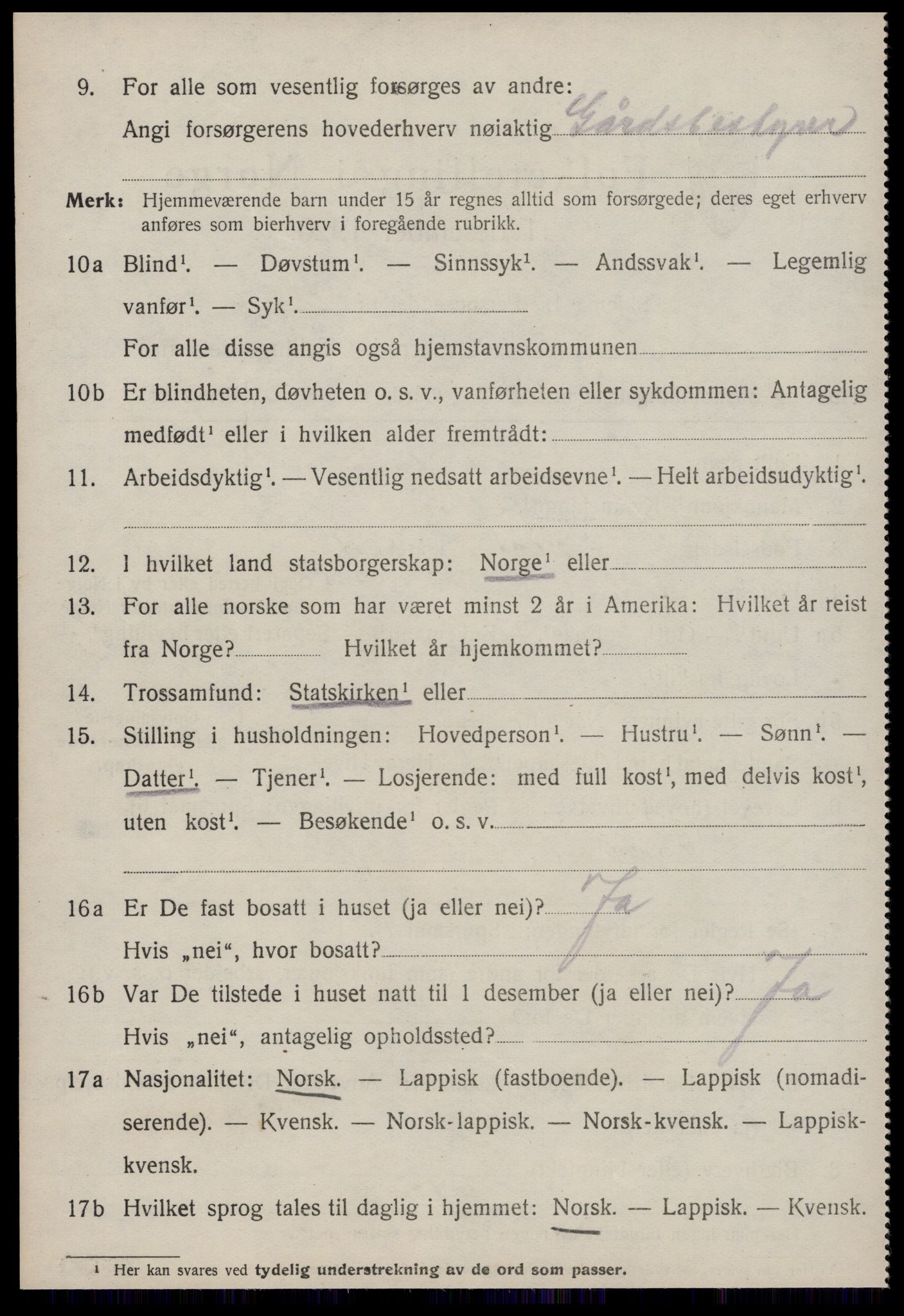 SAT, 1920 census for Meldal, 1920, p. 2018