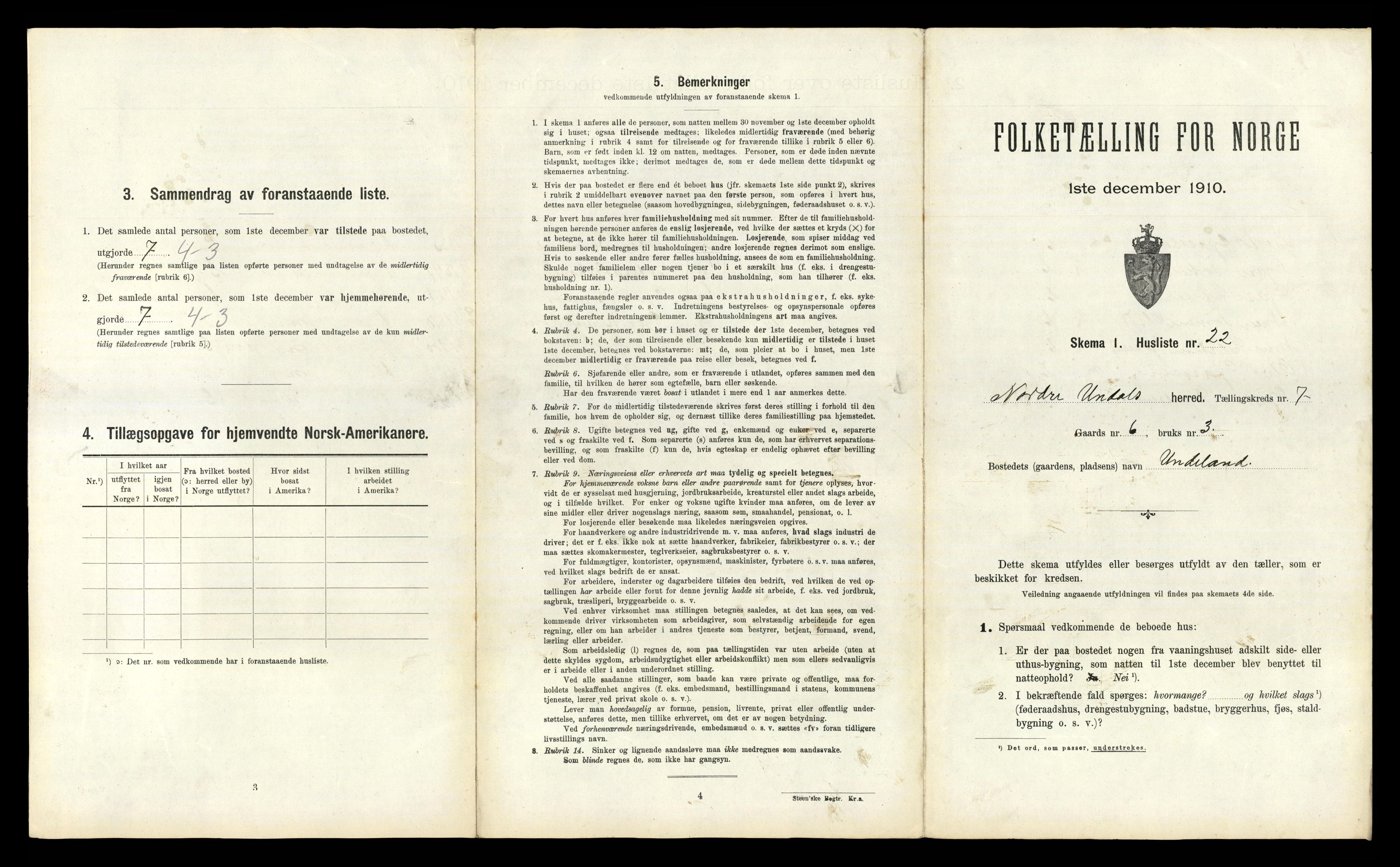 RA, 1910 census for Nord-Audnedal, 1910, p. 700