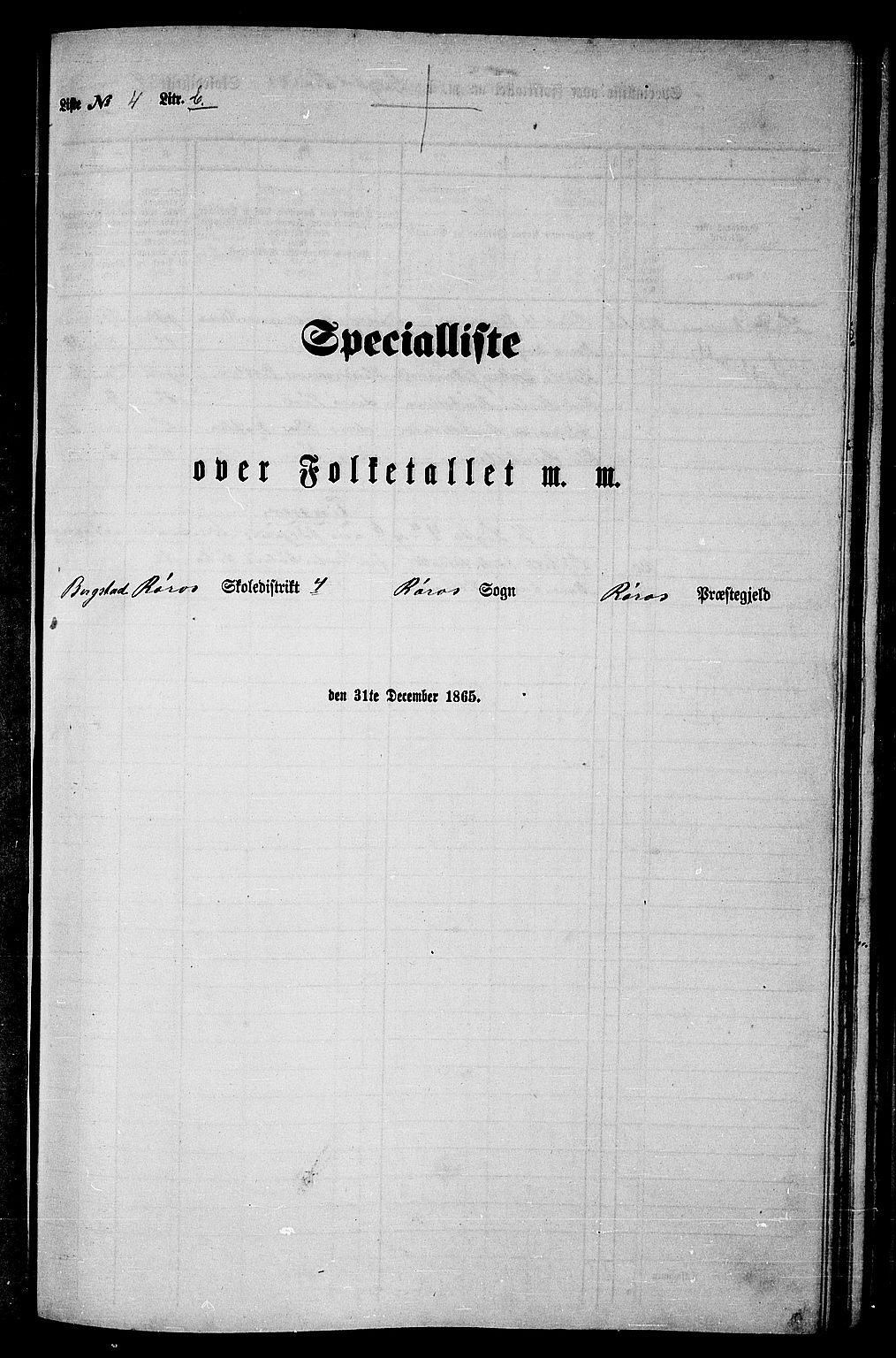 RA, 1865 census for Røros, 1865, p. 87