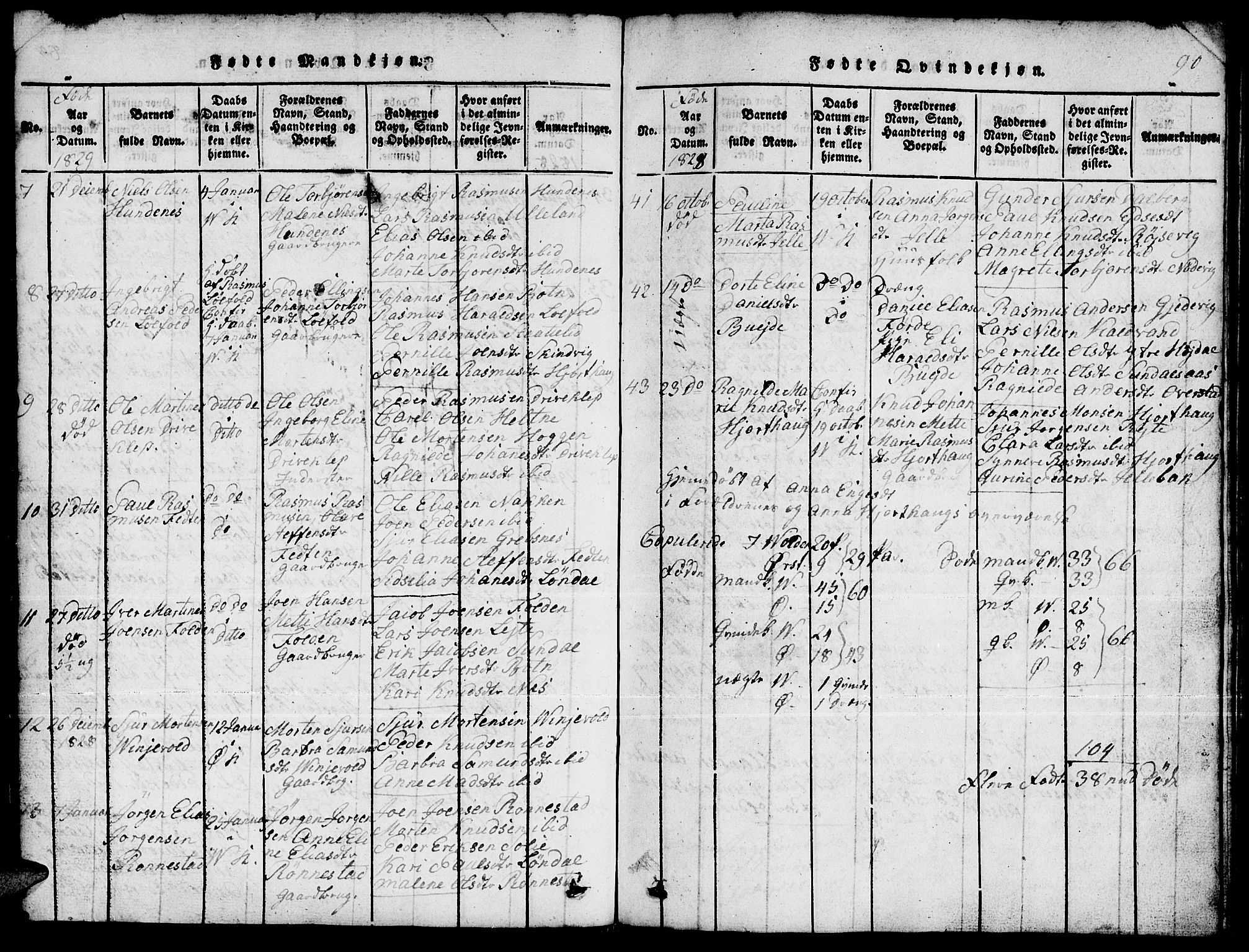 Ministerialprotokoller, klokkerbøker og fødselsregistre - Møre og Romsdal, AV/SAT-A-1454/511/L0155: Parish register (copy) no. 511C01, 1817-1829, p. 90