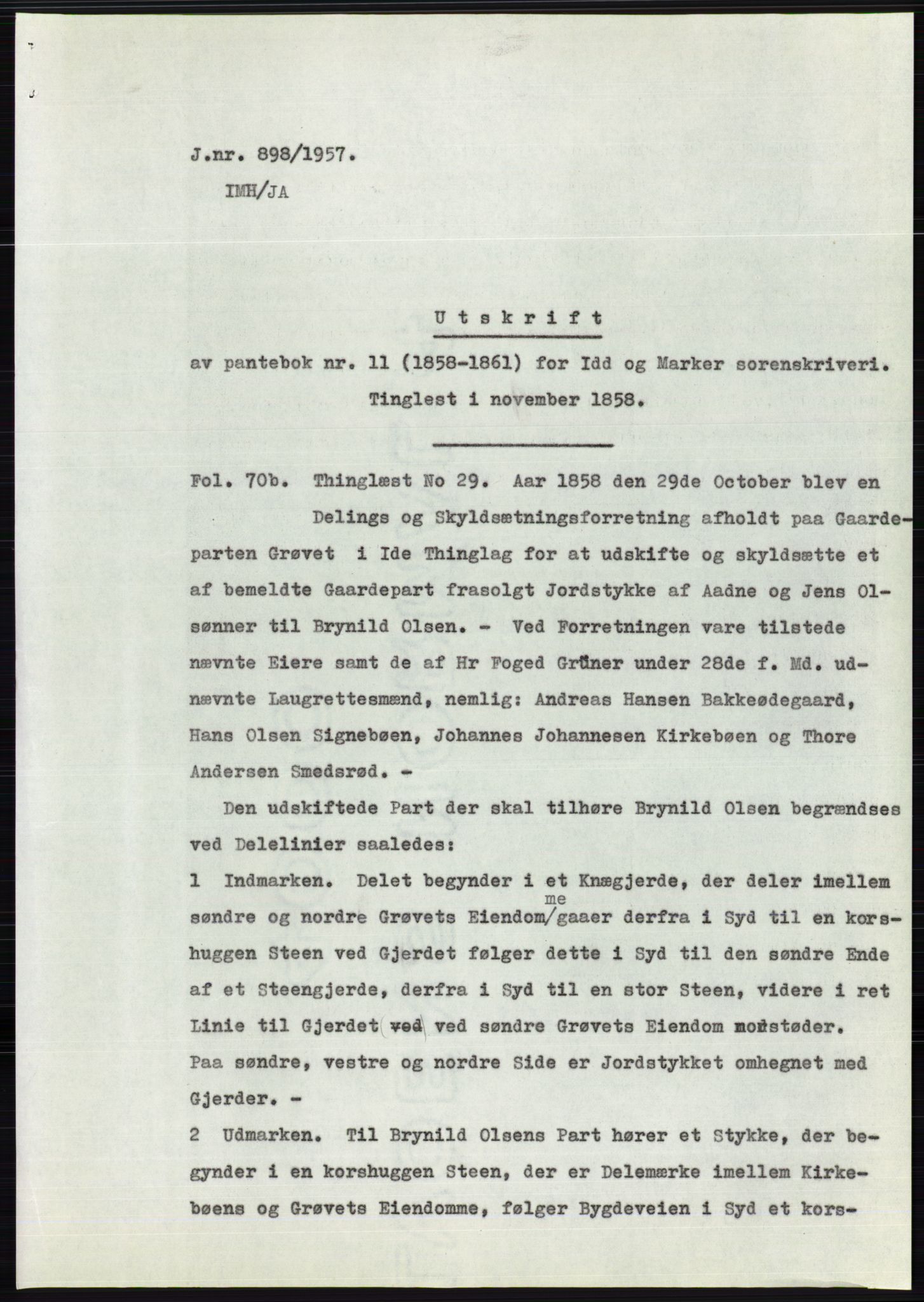 Statsarkivet i Oslo, SAO/A-10621/Z/Zd/L0007: Avskrifter, j.nr 804-1436/1957, 1957, p. 53