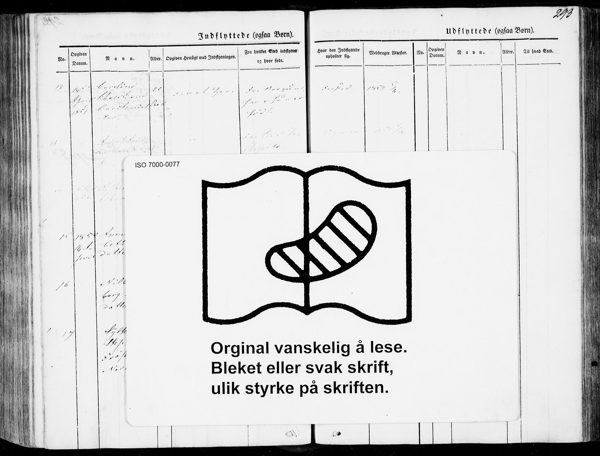 Ministerialprotokoller, klokkerbøker og fødselsregistre - Møre og Romsdal, AV/SAT-A-1454/536/L0497: Parish register (official) no. 536A06, 1845-1865, p. 293