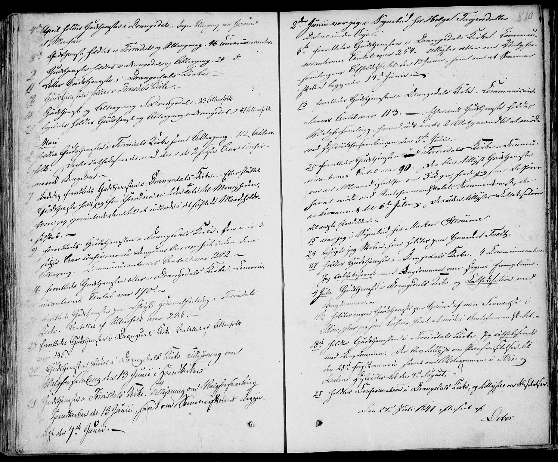 Drangedal kirkebøker, AV/SAKO-A-258/F/Fa/L0007b: Parish register (official) no. 7b, 1837-1856, p. 810
