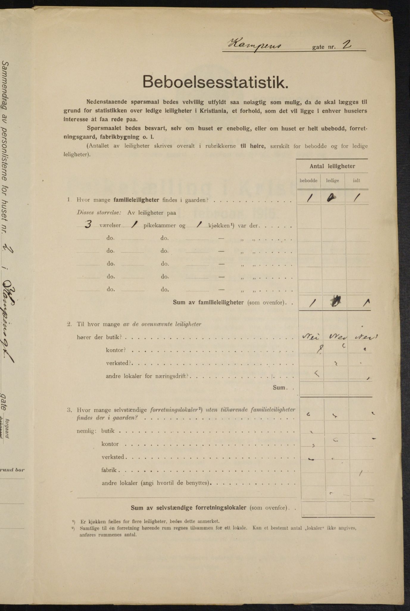 OBA, Municipal Census 1915 for Kristiania, 1915, p. 47264