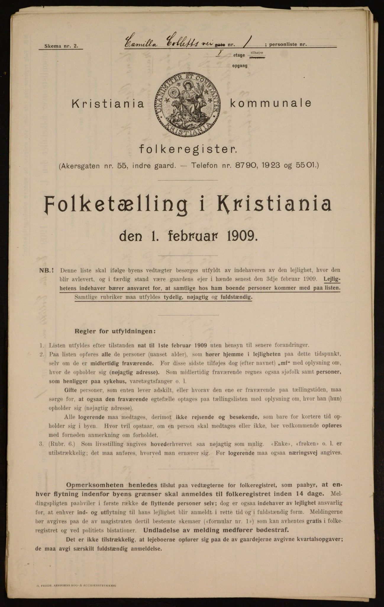 OBA, Municipal Census 1909 for Kristiania, 1909, p. 10397