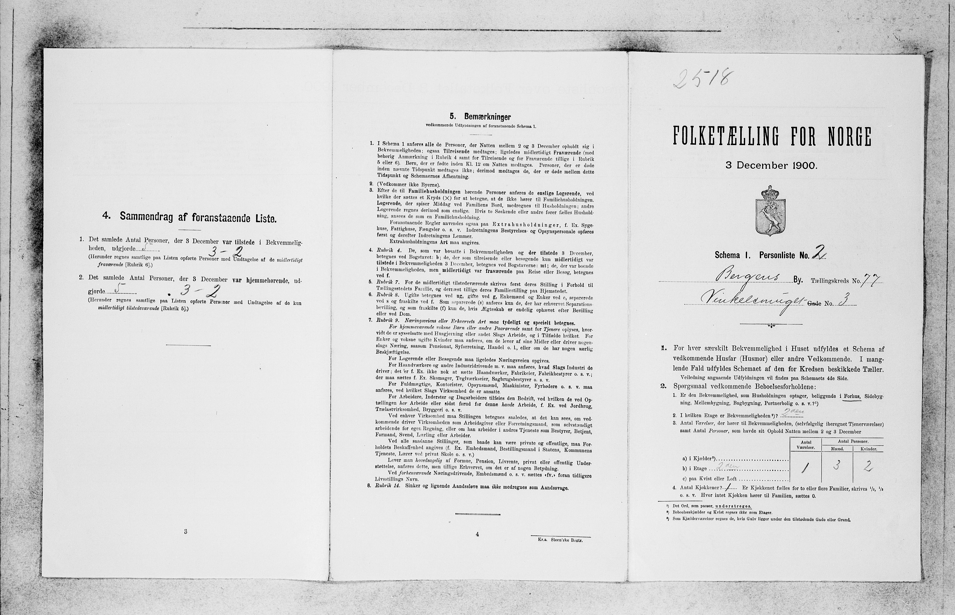 SAB, 1900 census for Bergen, 1900, p. 16129