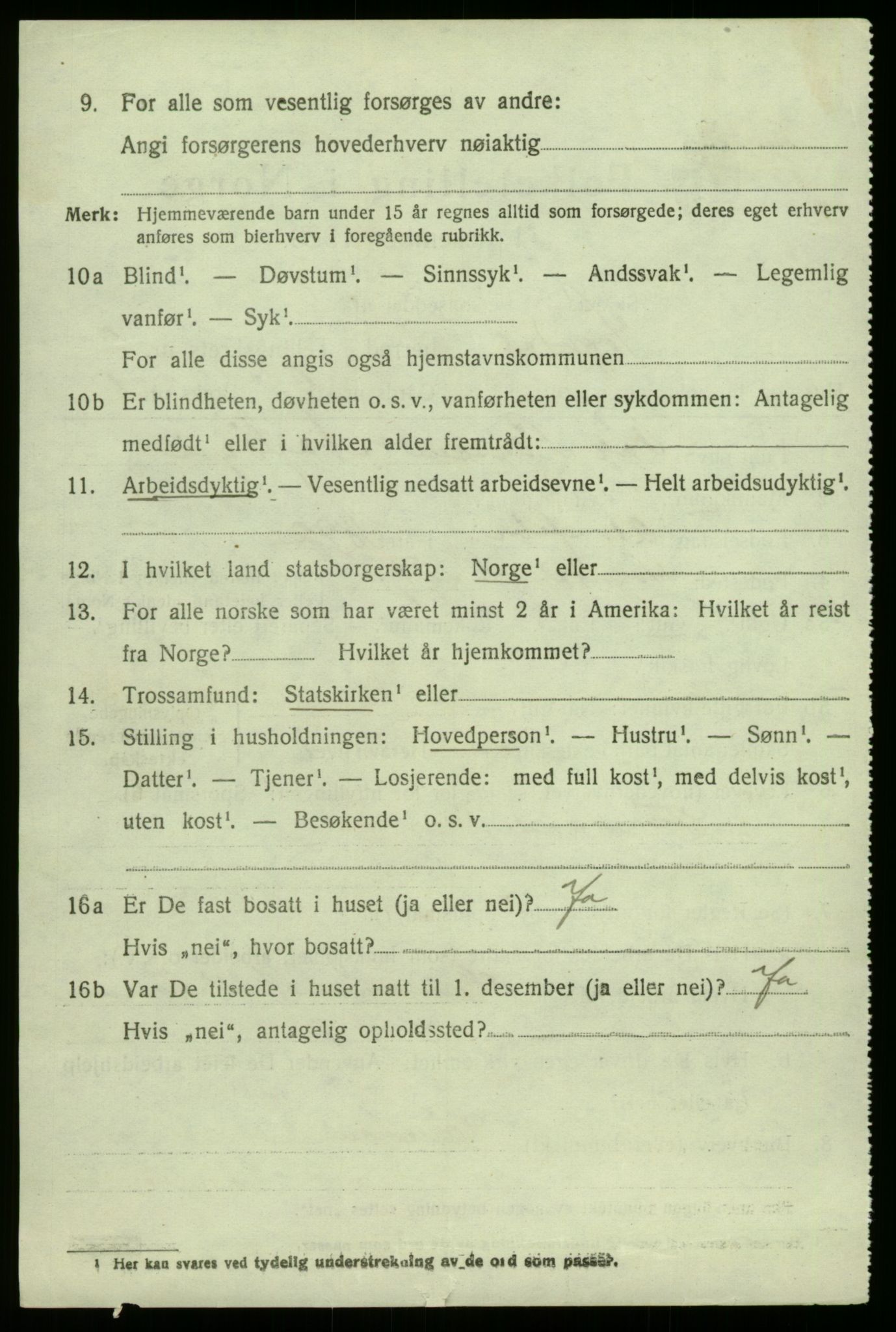 SAB, 1920 census for Sogndal, 1920, p. 1652