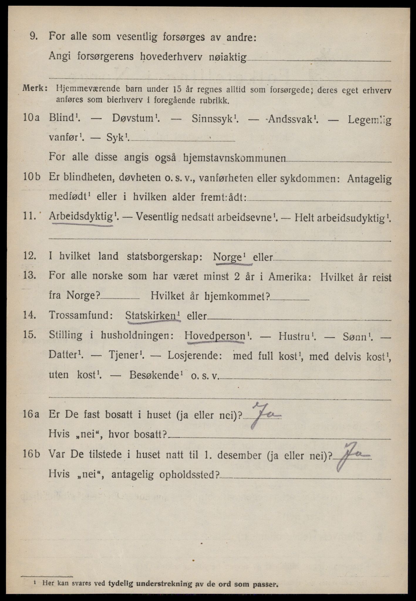SAT, 1920 census for Vatne, 1920, p. 2237