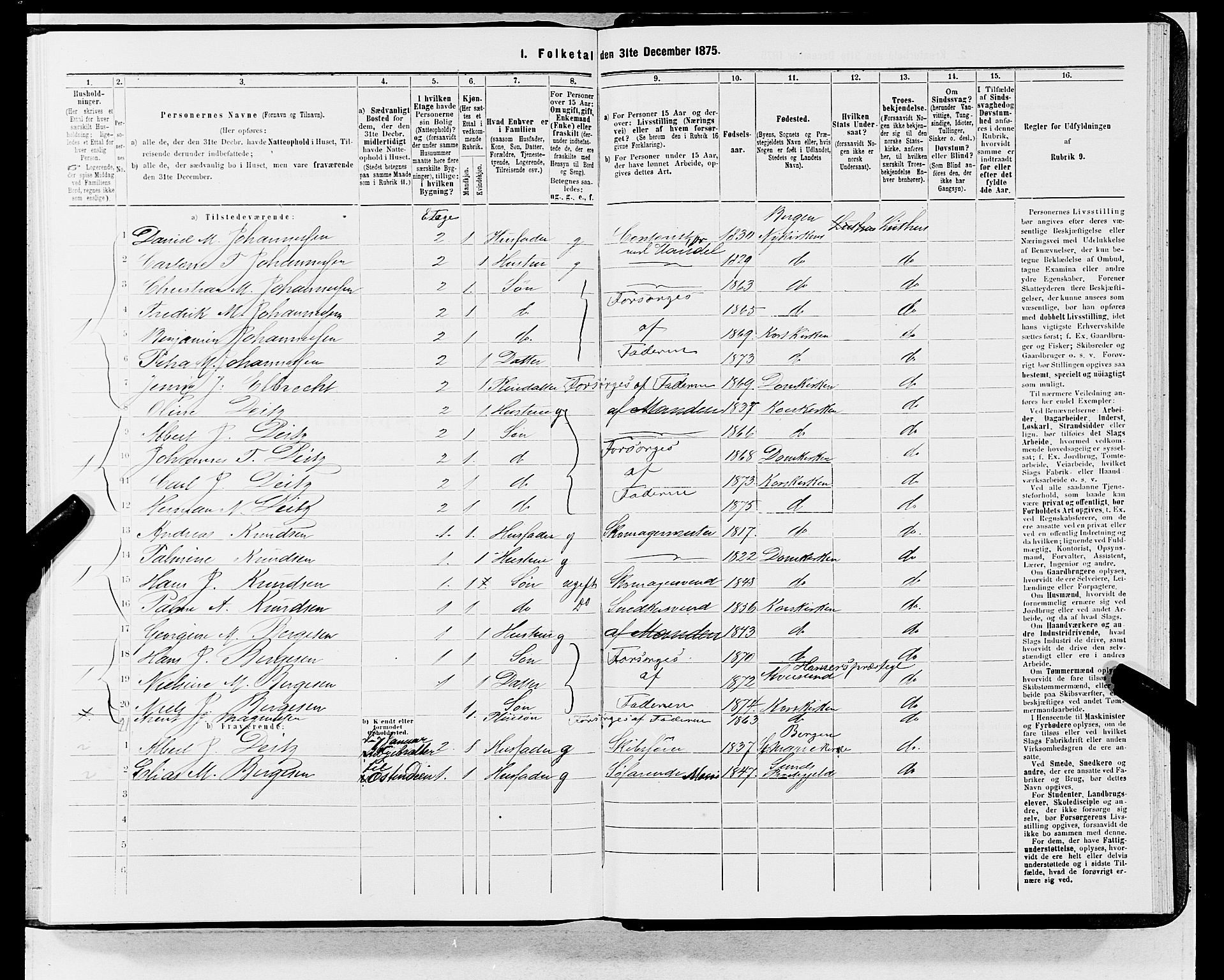 SAB, 1875 census for 1301 Bergen, 1875, p. 5634