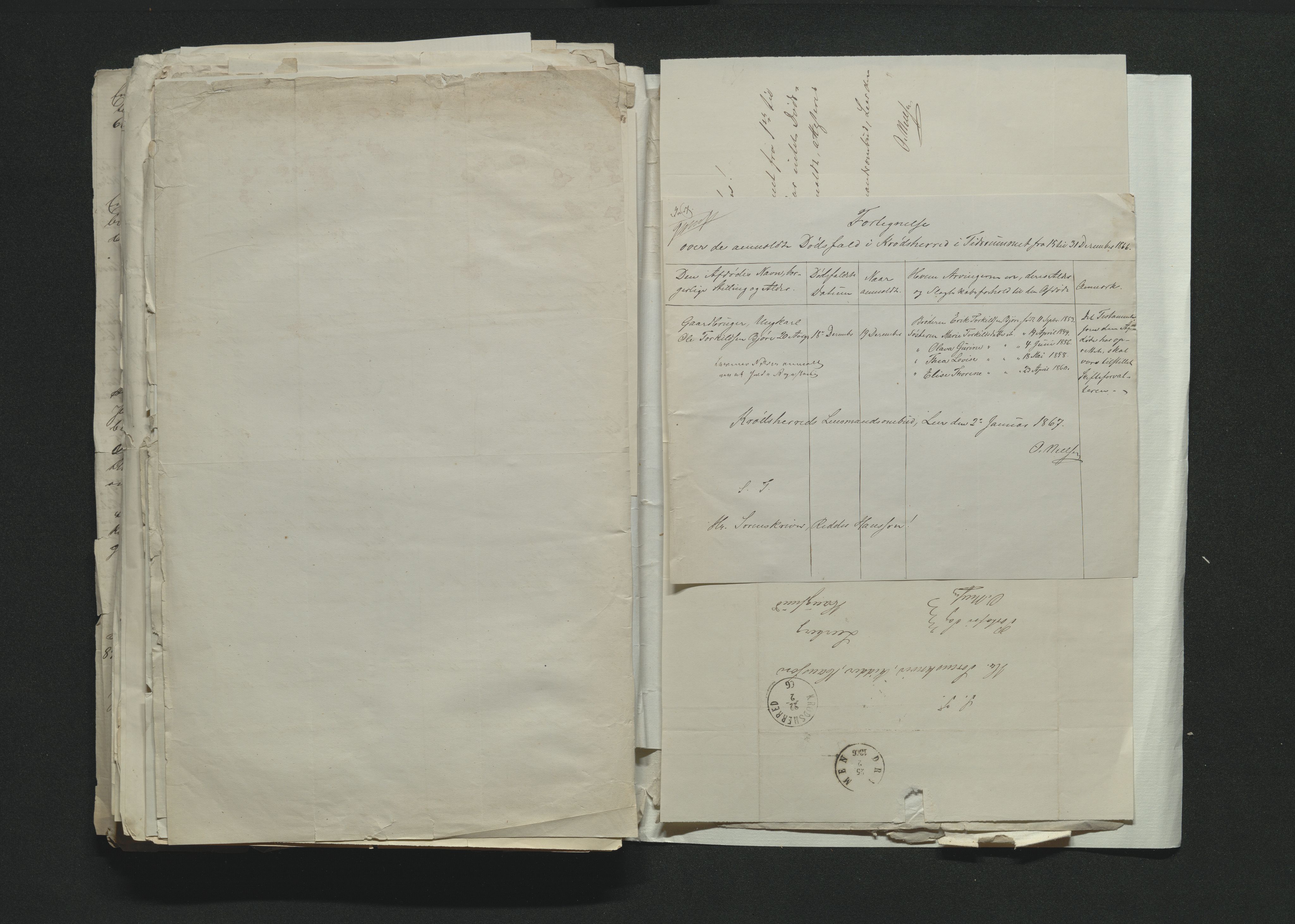 Eiker, Modum og Sigdal sorenskriveri, AV/SAKO-A-123/H/Ha/Hab/L0012: Dødsfallsmeldinger, 1866-1869, p. 164