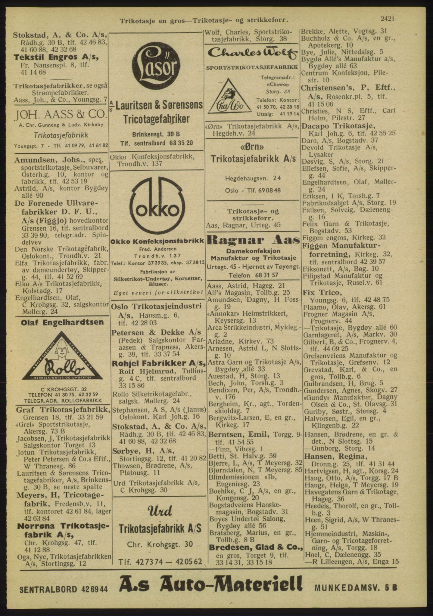 Kristiania/Oslo adressebok, PUBL/-, 1947, p. 2421