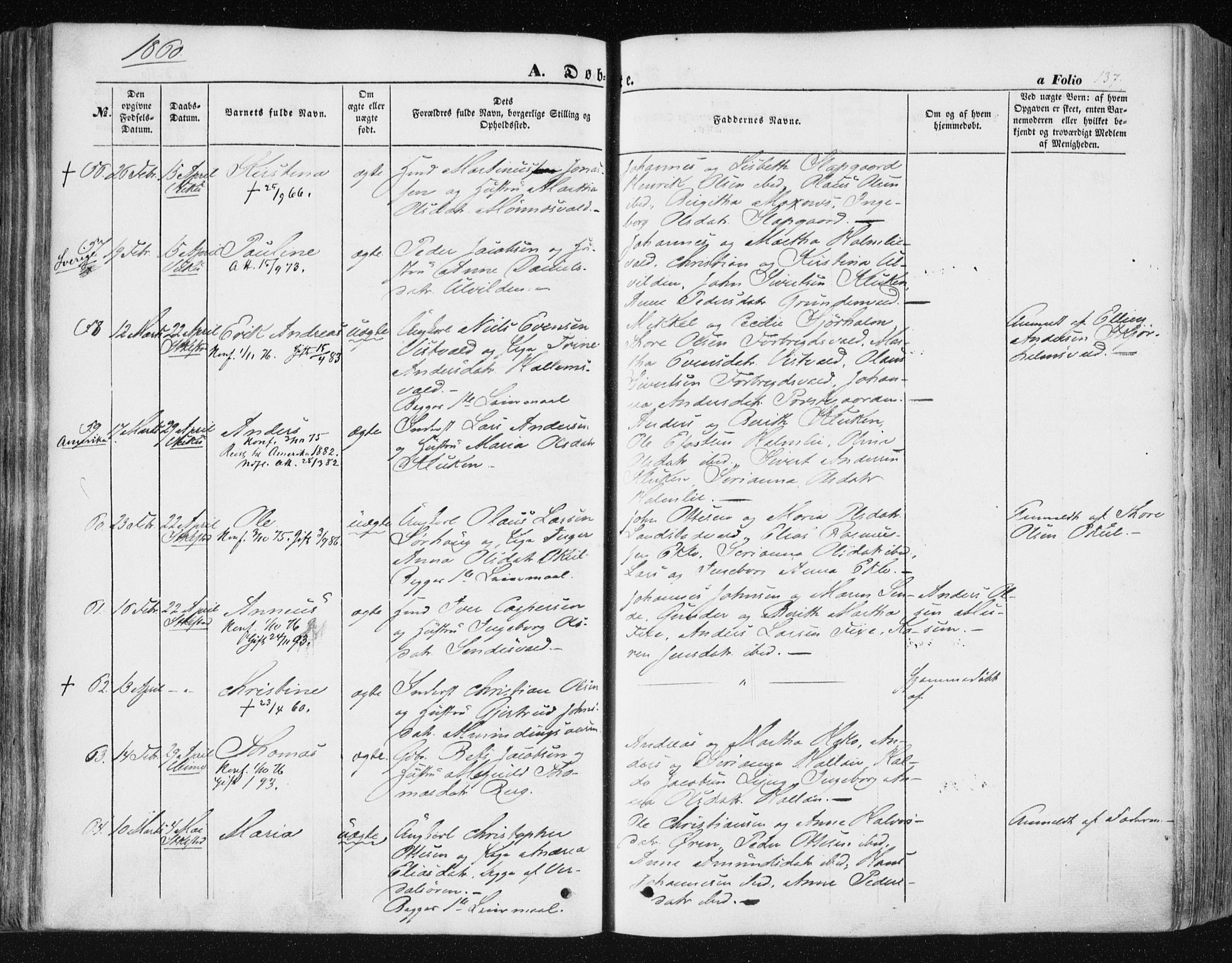 Ministerialprotokoller, klokkerbøker og fødselsregistre - Nord-Trøndelag, SAT/A-1458/723/L0240: Parish register (official) no. 723A09, 1852-1860, p. 137