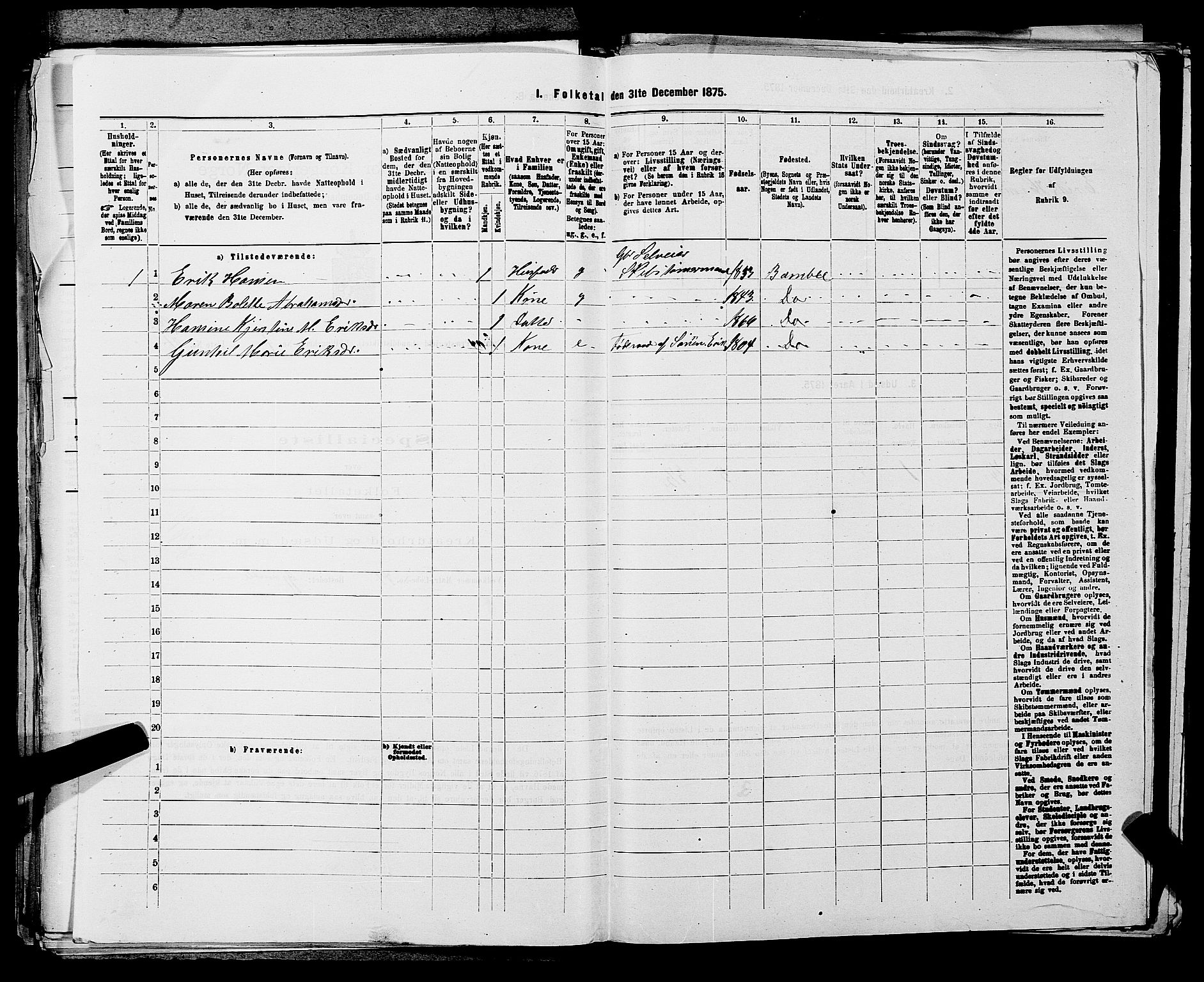 SAKO, 1875 census for 0814L Bamble/Bamble, 1875, p. 716