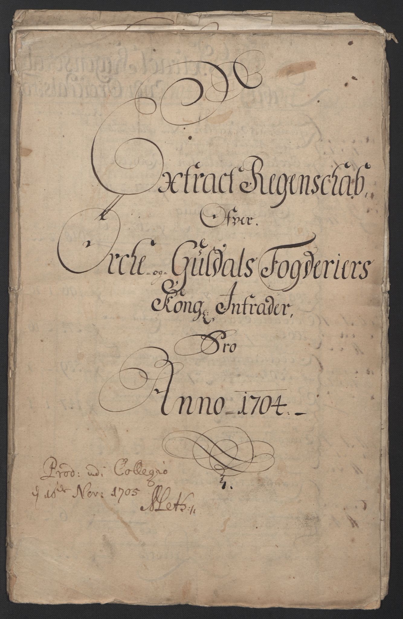 Rentekammeret inntil 1814, Reviderte regnskaper, Fogderegnskap, RA/EA-4092/R60/L3954: Fogderegnskap Orkdal og Gauldal, 1704, p. 3