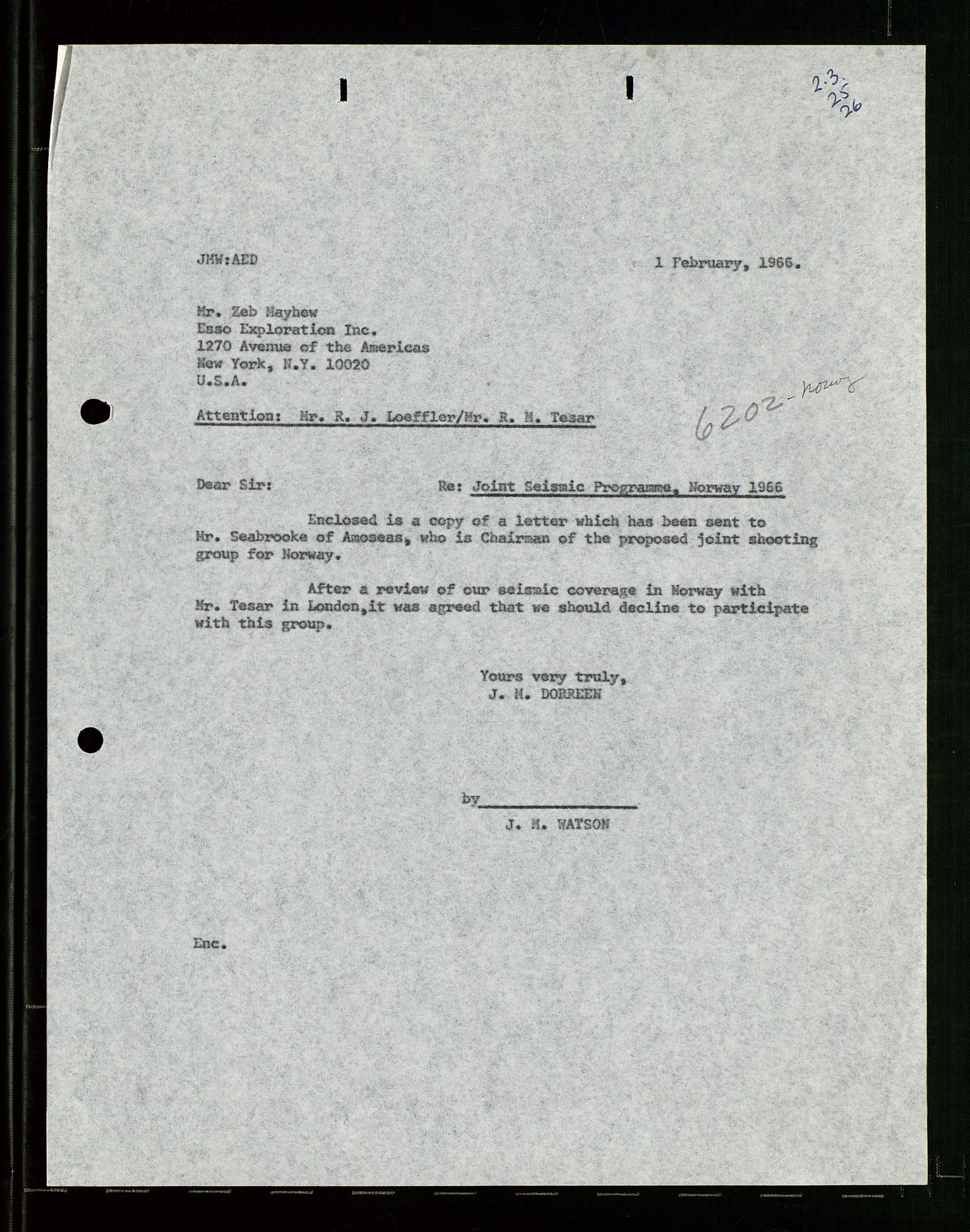 Pa 1512 - Esso Exploration and Production Norway Inc., AV/SAST-A-101917/E/Ea/L0021: Sak og korrespondanse, 1965-1974, p. 15