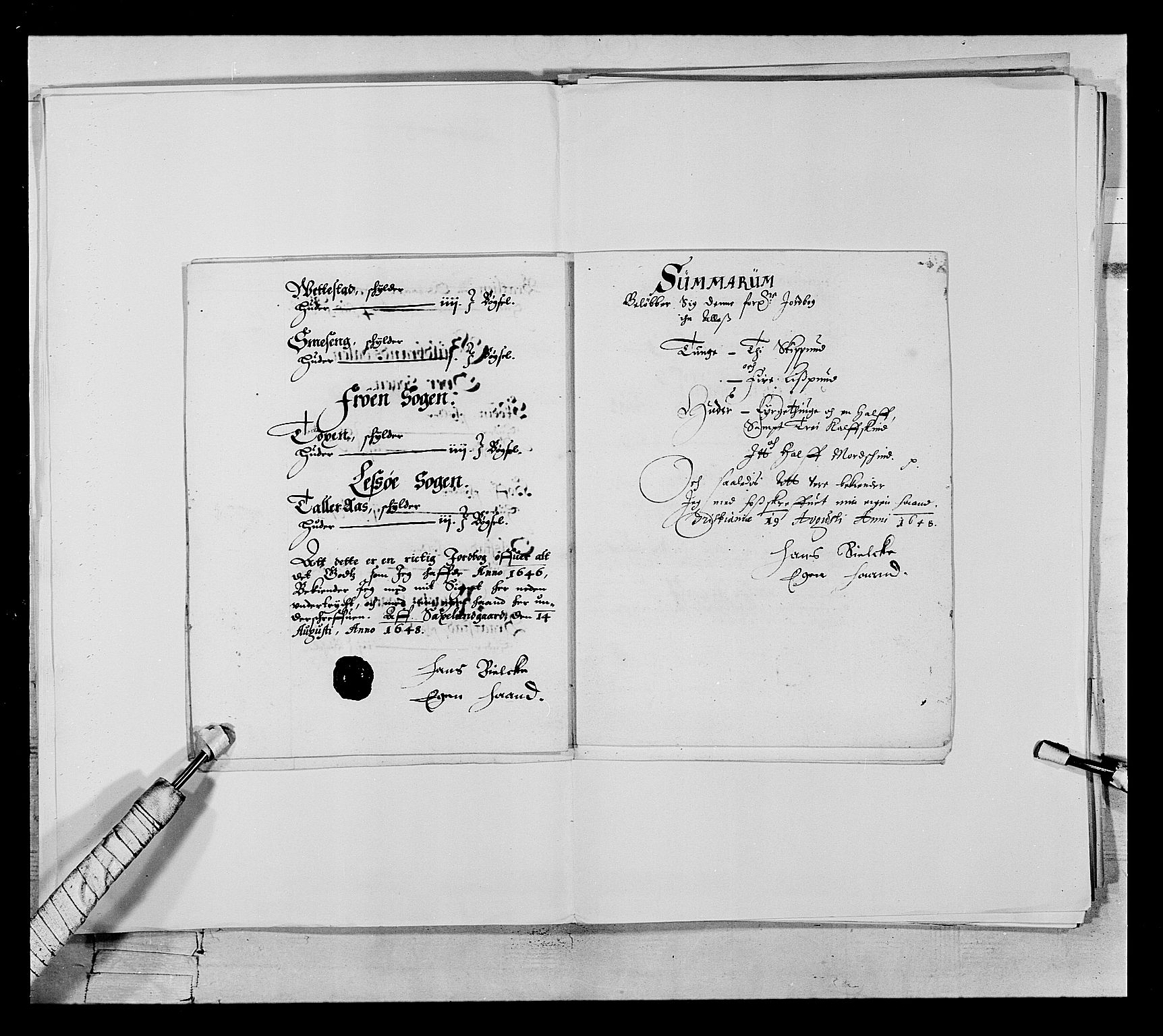 Stattholderembetet 1572-1771, AV/RA-EA-2870/Ek/L0021/0001: Jordebøker 1633-1658: / Adelsjordebøker innlevert til hyllingen i august 1648 og senere, 1648-1649, p. 73