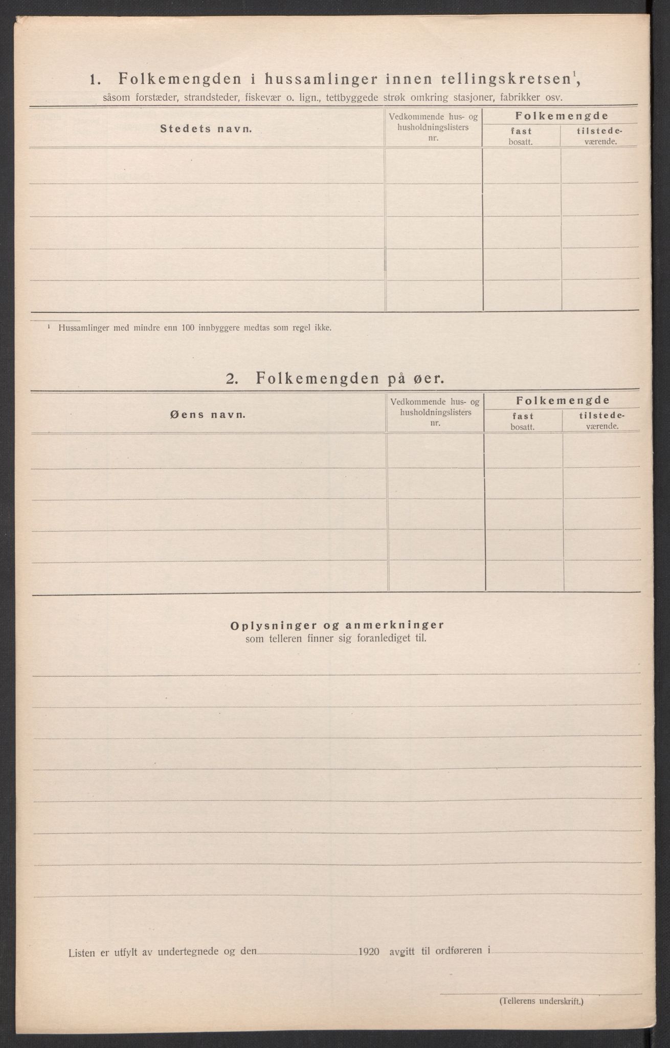 SAK, 1920 census for Nes (V-A), 1920, p. 25