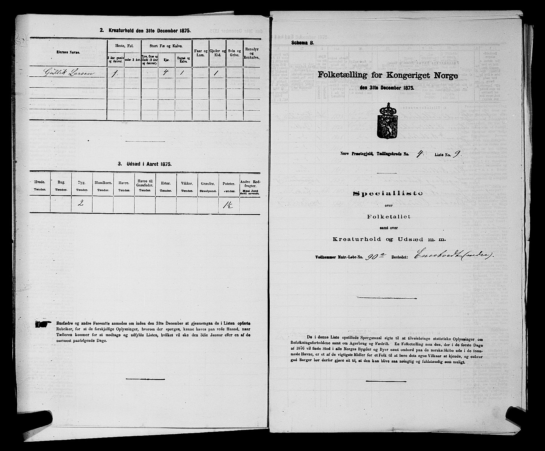 SAKO, 1875 census for 0633P Nore, 1875, p. 602