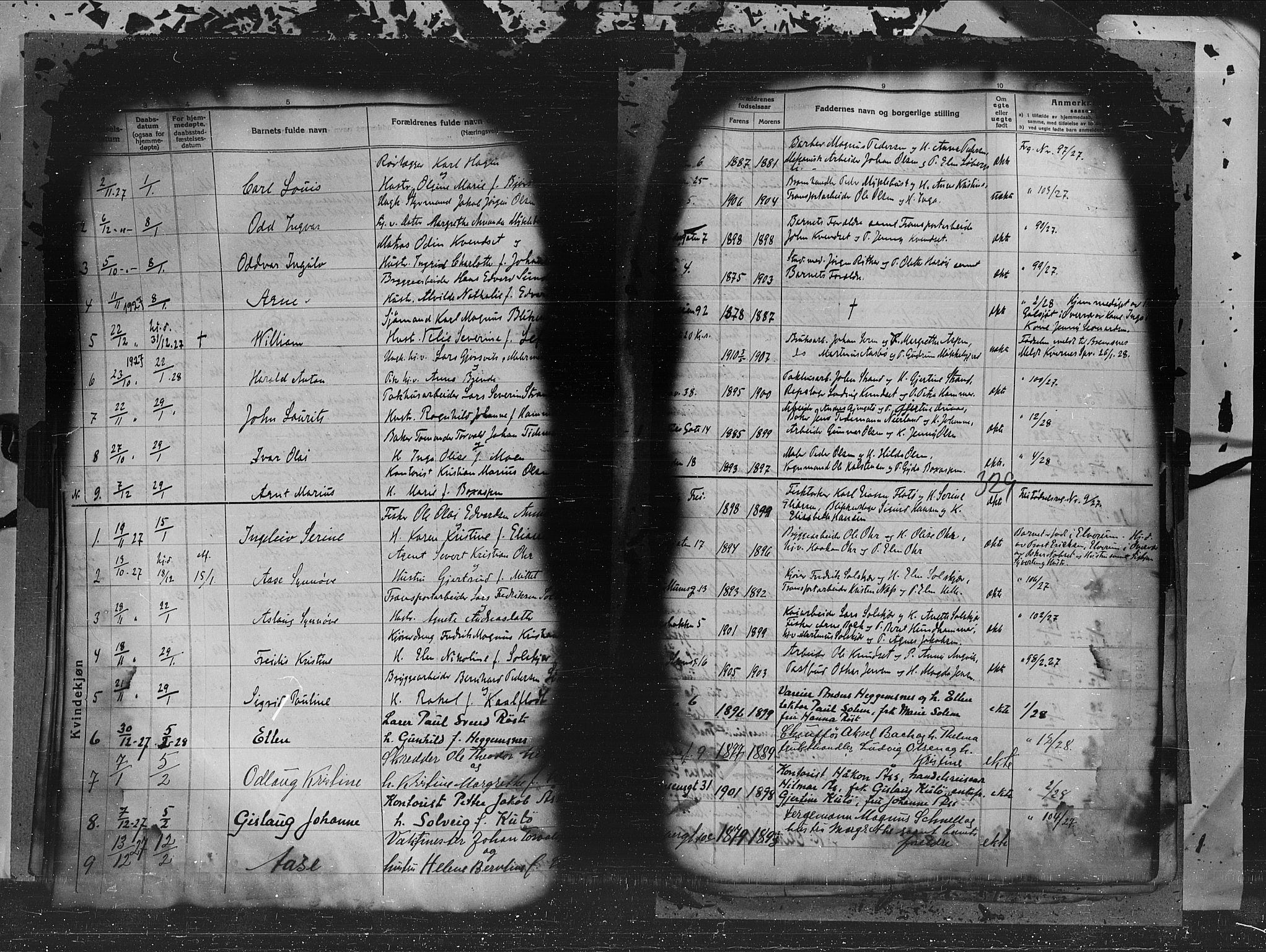 Kristiansund sokneprestkontor, AV/SAT-A-1068/1/I/I1: Parish register (official) no. 7a-b, 1914-1930, p. 329