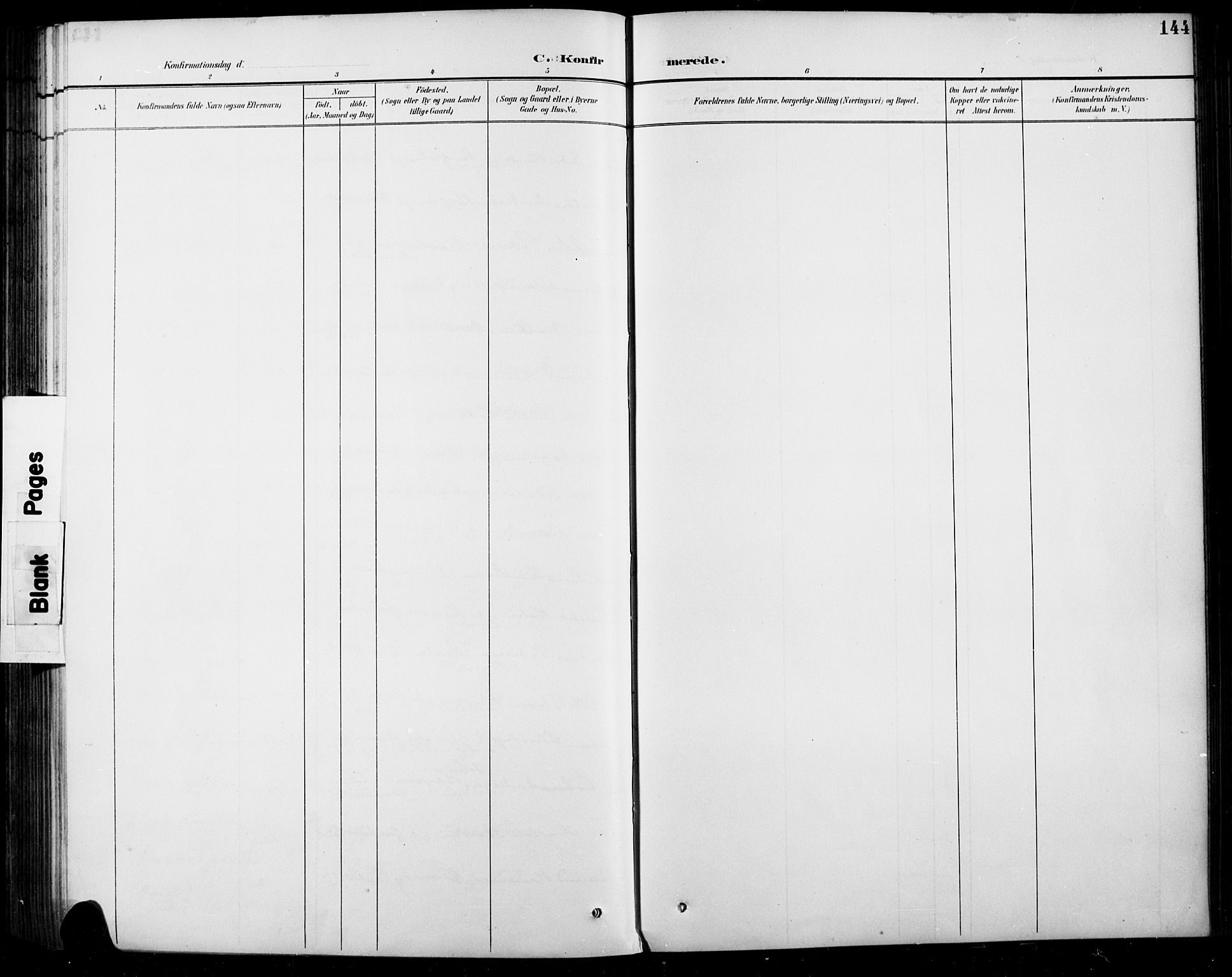 Sel prestekontor, SAH/PREST-074/H/Ha/Hab/L0005: Parish register (copy) no. 5, 1894-1923, p. 144