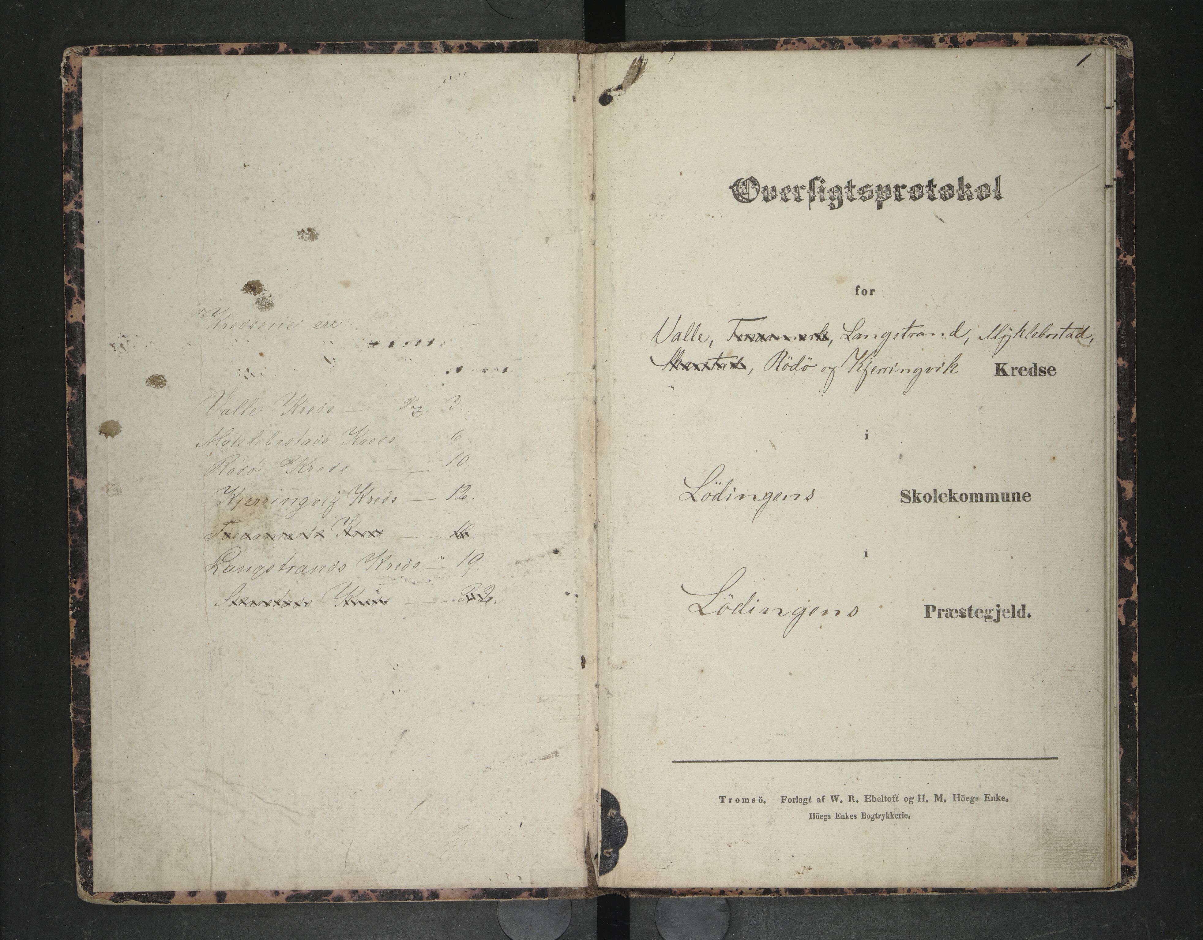 Lødingen kommune. Ymse skolekretser, AIN/K-18510.510.04/F/Fc/L0001: Barøy/Forsmark/Kjerringvik/Langstrand/Lødingen/Myklebostad/Skårstad/Valle, 1863-1864