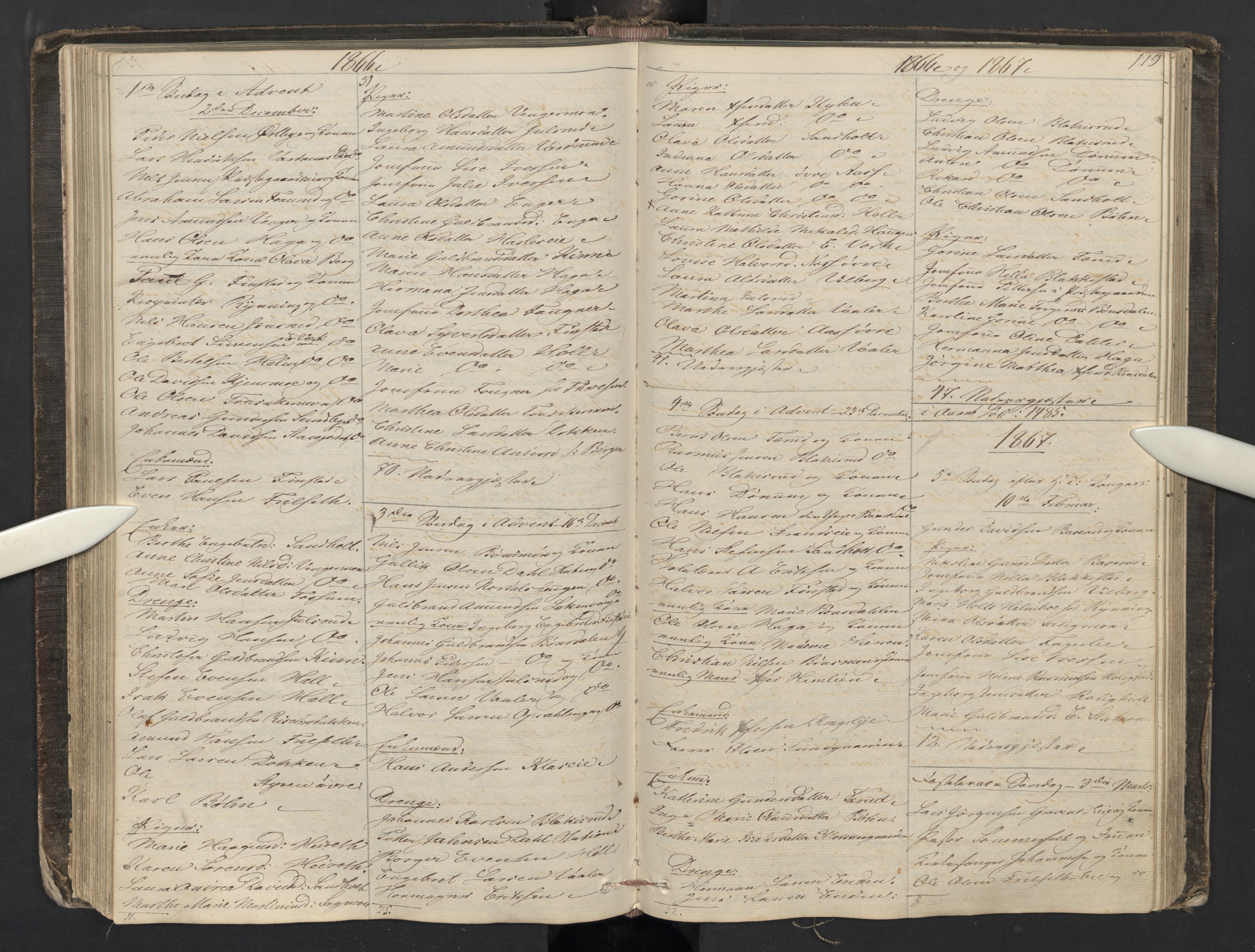 Eidsvoll prestekontor Kirkebøker, SAO/A-10888/M/Ma/L0004: Communicants register no. I 4, 1853-1880, p. 119