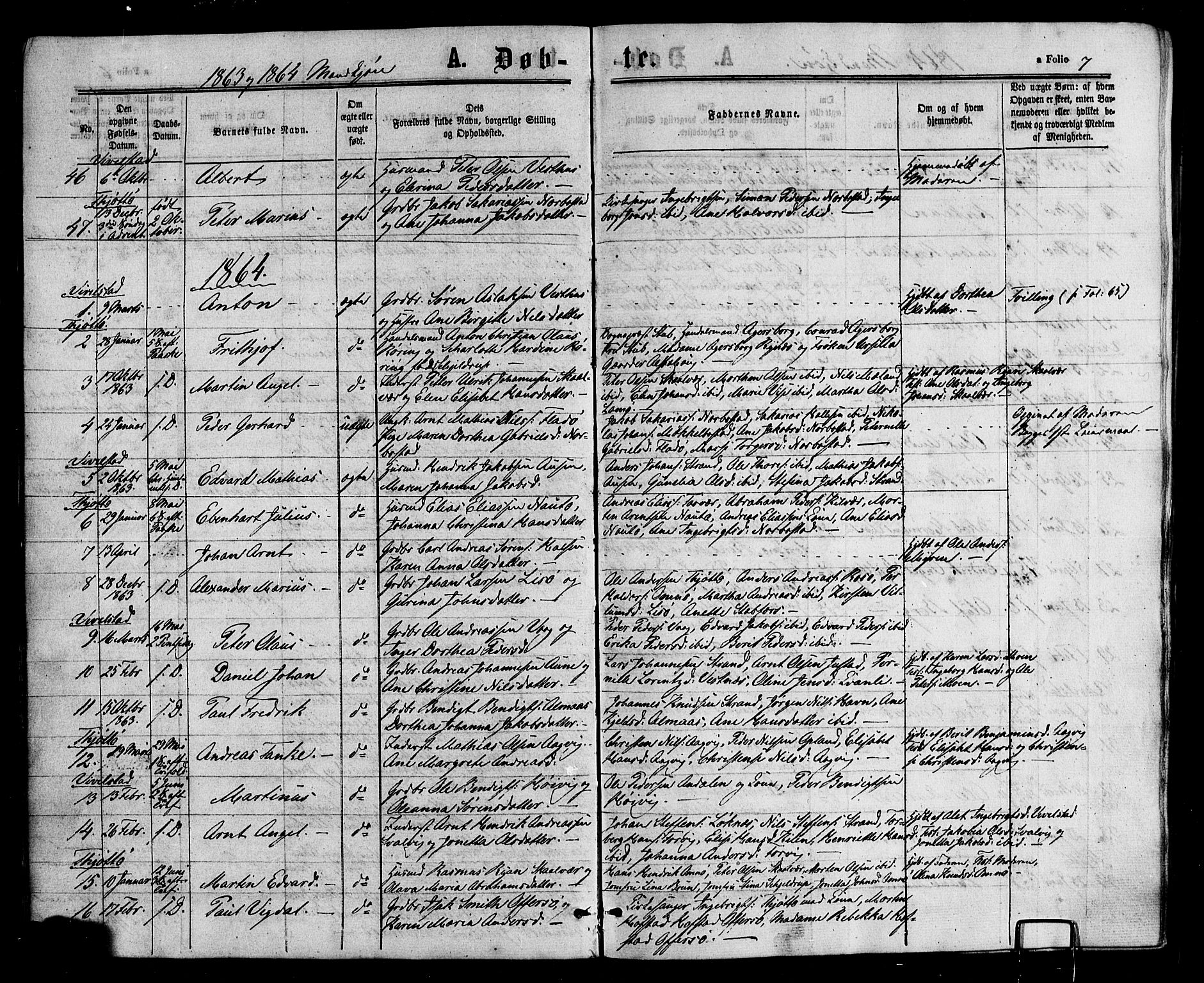 Ministerialprotokoller, klokkerbøker og fødselsregistre - Nordland, AV/SAT-A-1459/817/L0262: Parish register (official) no. 817A03/ 1, 1862-1877, p. 7