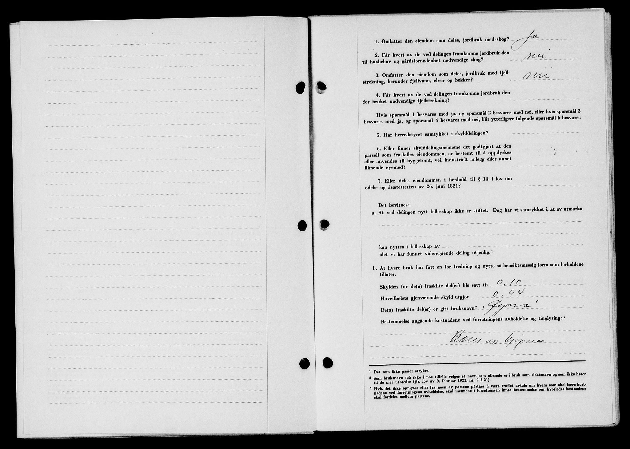 Flekkefjord sorenskriveri, SAK/1221-0001/G/Gb/Gba/L0065: Mortgage book no. A-13, 1949-1949, Diary no: : 832/1949