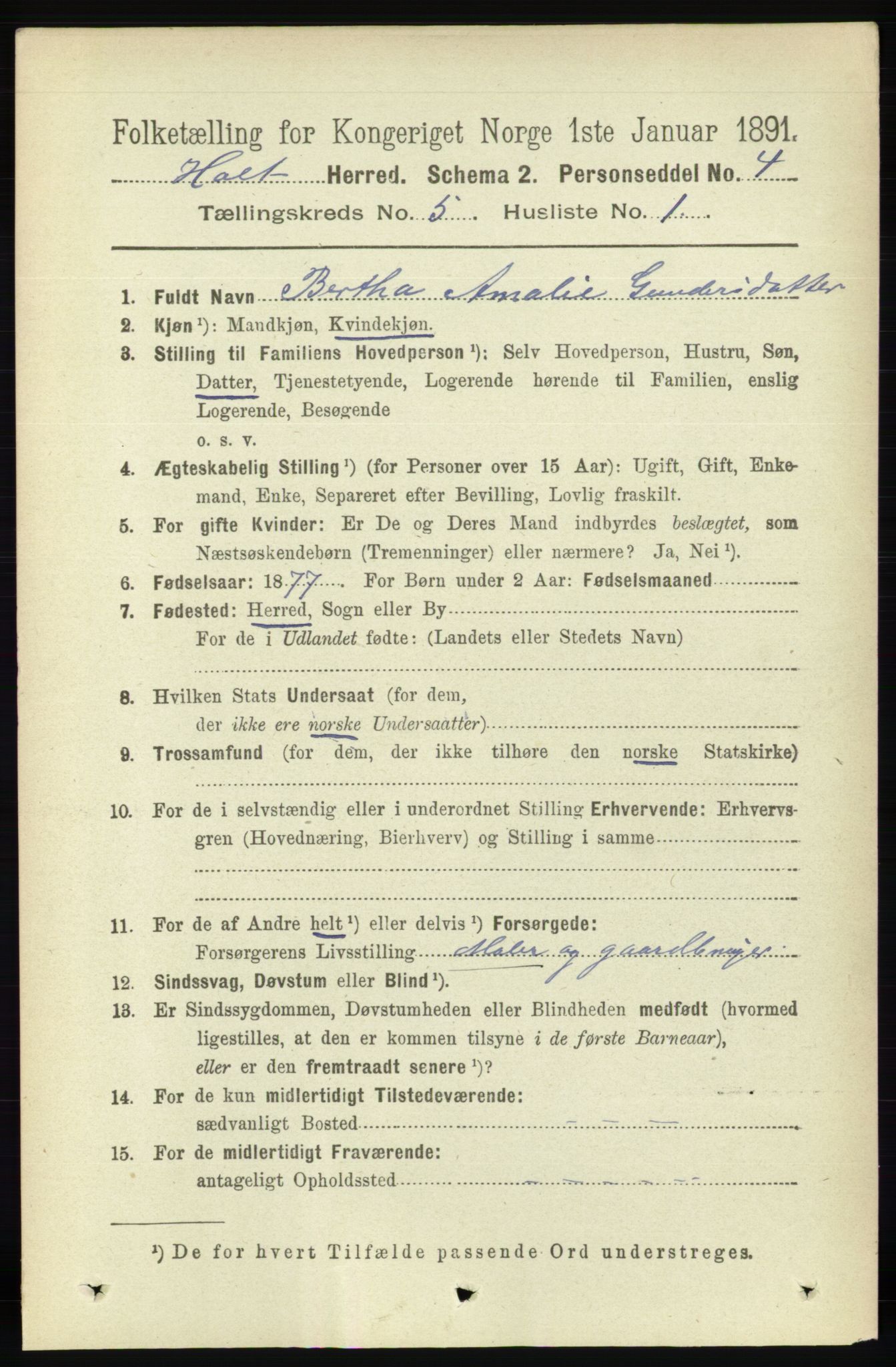 RA, 1891 census for 0914 Holt, 1891, p. 2335