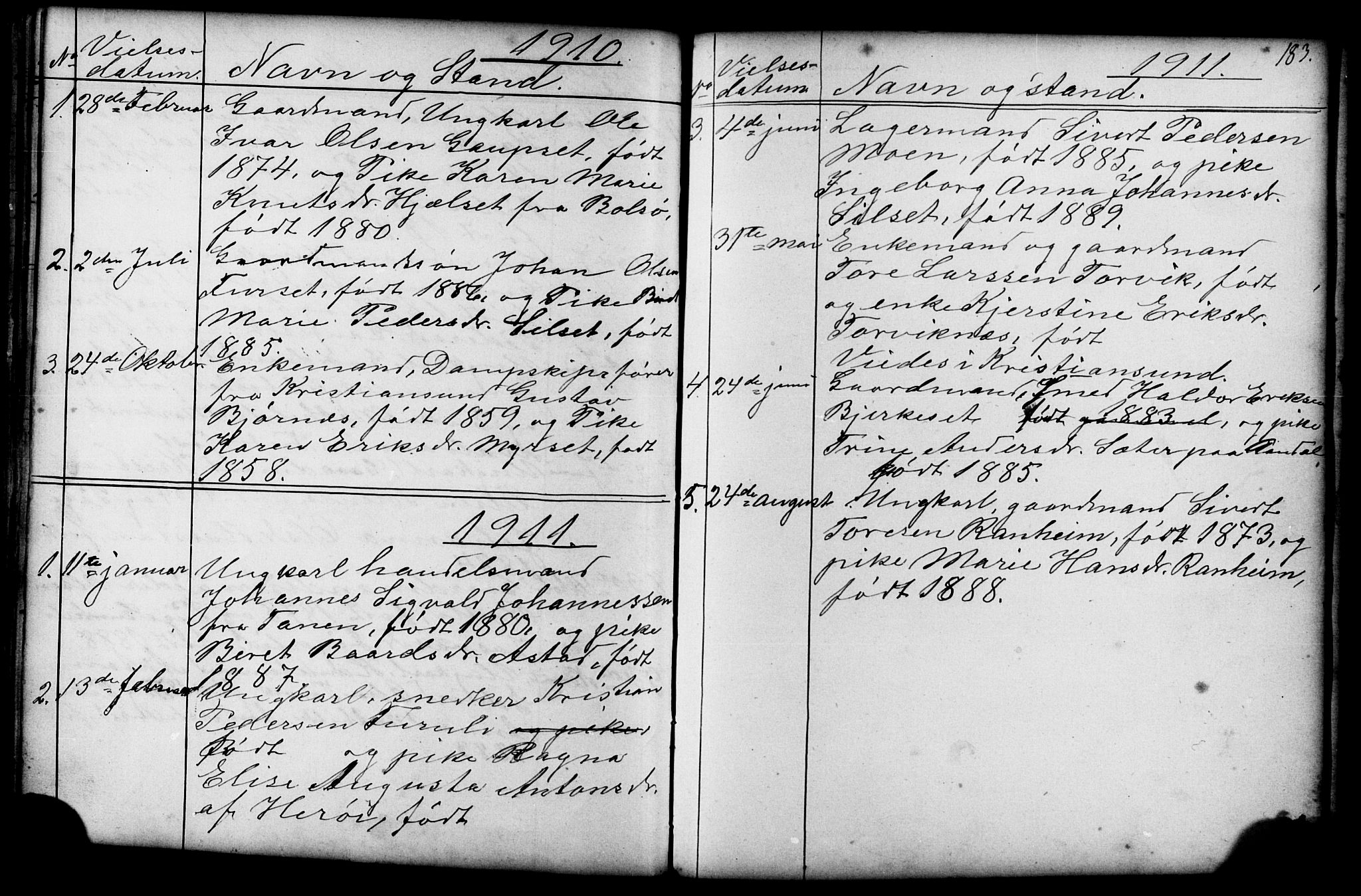 Ministerialprotokoller, klokkerbøker og fødselsregistre - Møre og Romsdal, AV/SAT-A-1454/584/L0969: Parish register (copy) no. 584C02, 1877-1911, p. 183