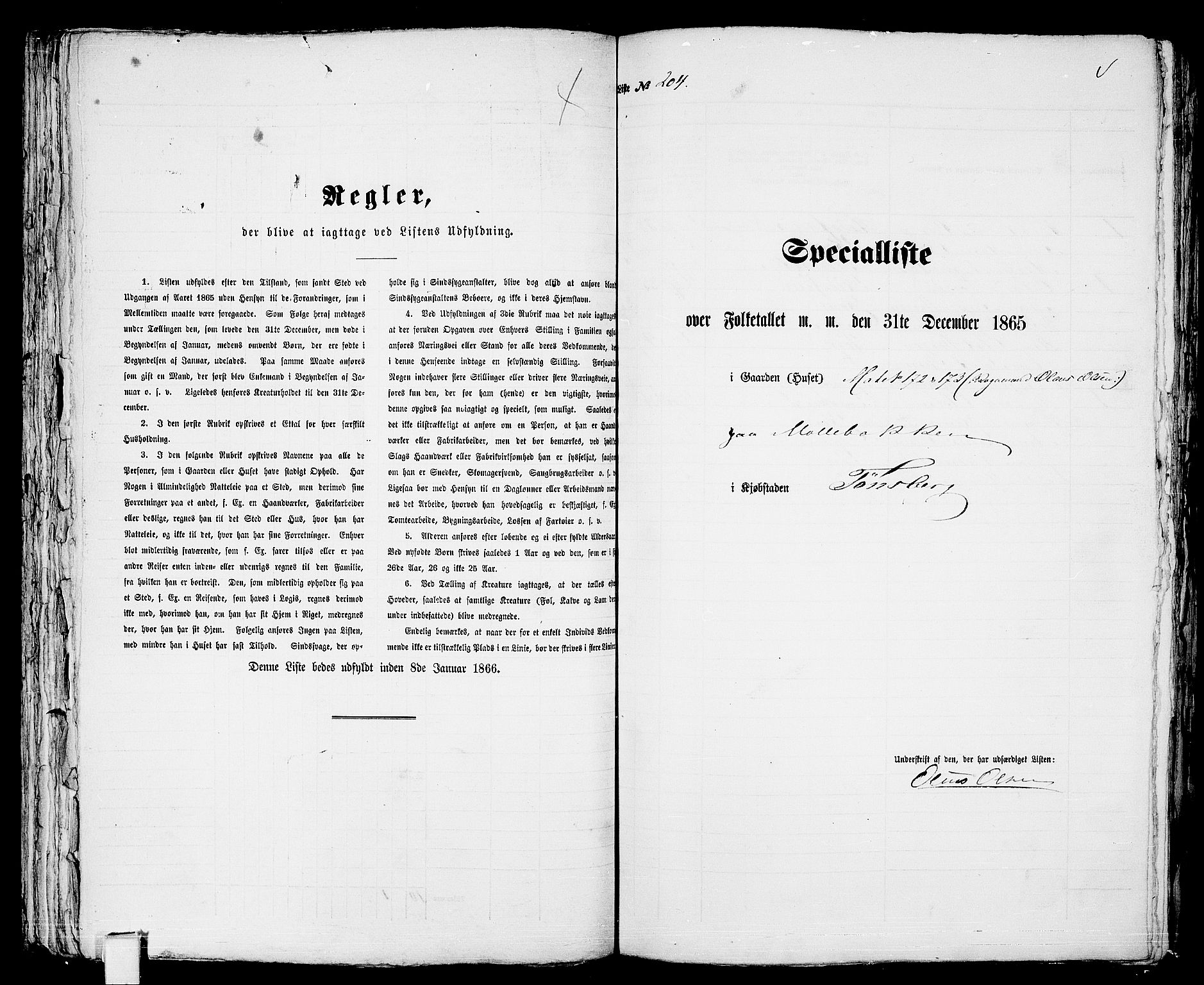 RA, 1865 census for Tønsberg, 1865, p. 442