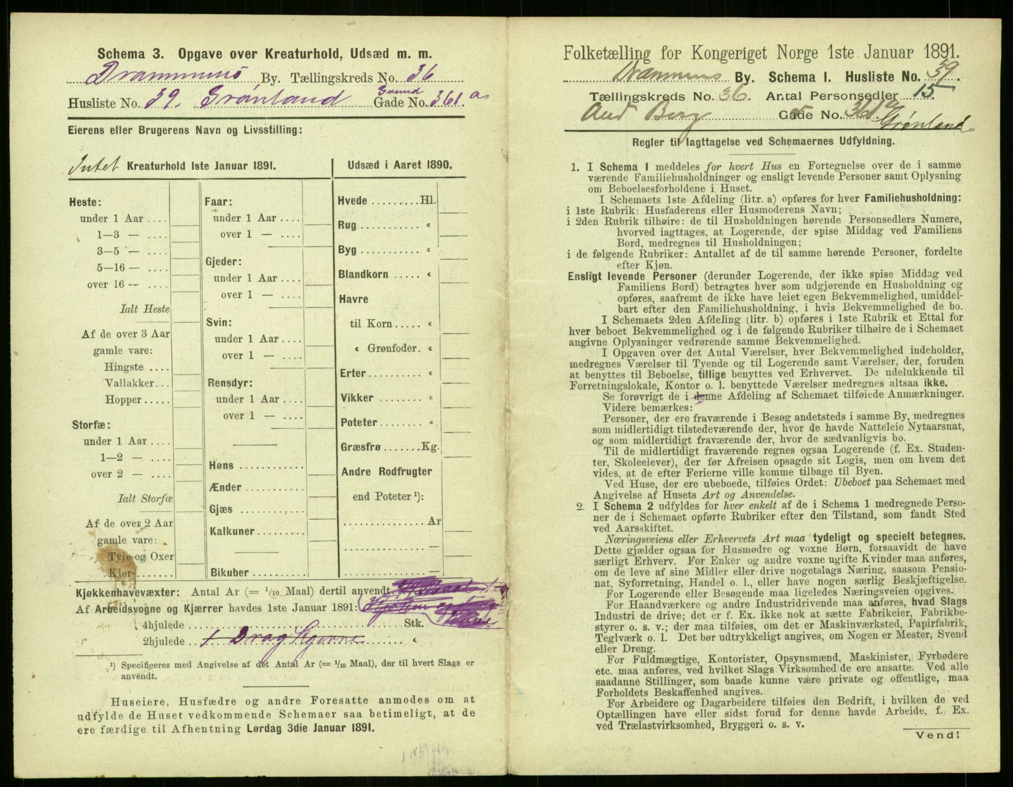 RA, 1891 census for 0602 Drammen, 1891, p. 3347