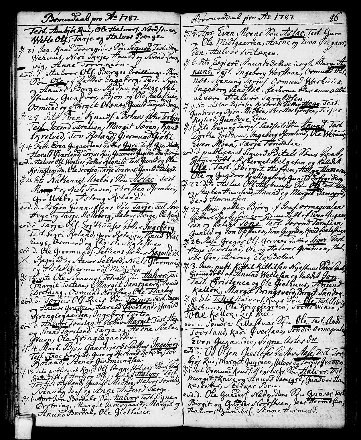 Vinje kirkebøker, AV/SAKO-A-312/F/Fa/L0002: Parish register (official) no. I 2, 1767-1814, p. 86